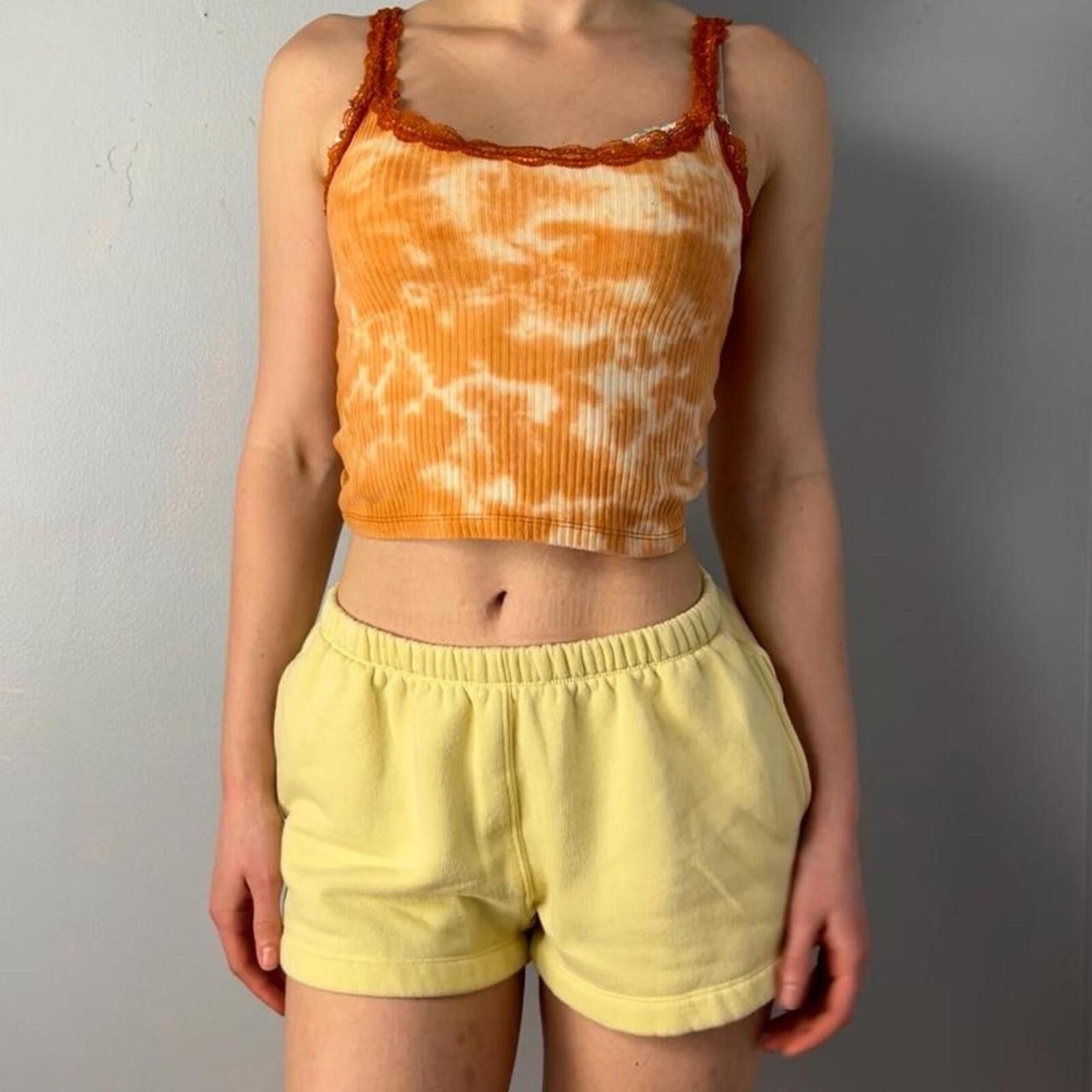 Forever 21 y2k tie dye tank top lace trim Size S / US 4 / IT 40 - 1 Thumbnail