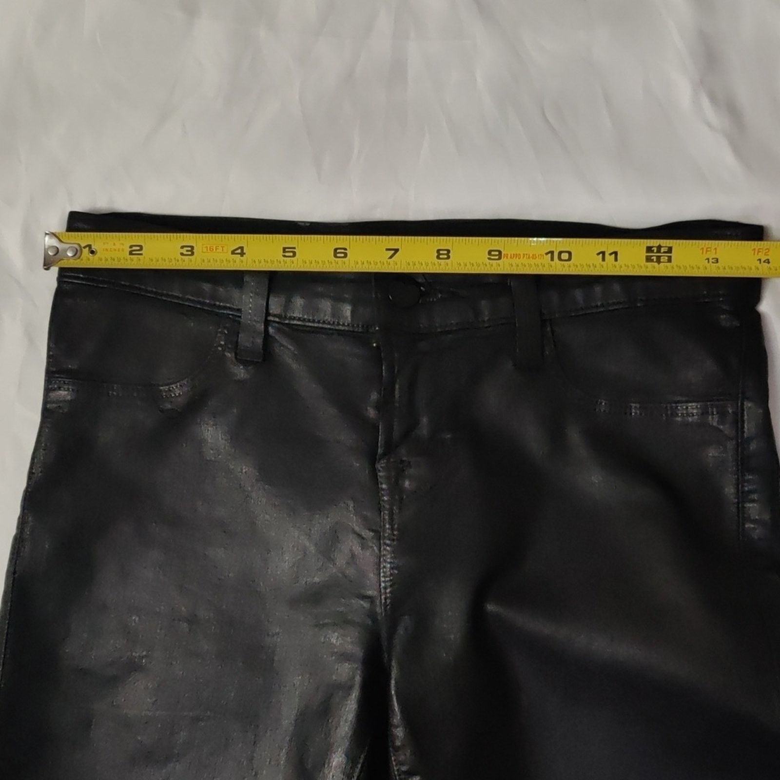 J Brand J Brand Women's Black Lacquered Super Skinny Jeans 26 Rocker Size 26" / US 2 / IT 38 - 5 Thumbnail
