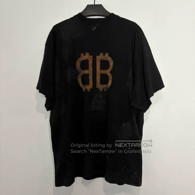 Balenciaga Balenciaga Black Distressed Mud Stained Double B Bitcoin S Size US S / EU 44-46 / 1 - 1 Thumbnail