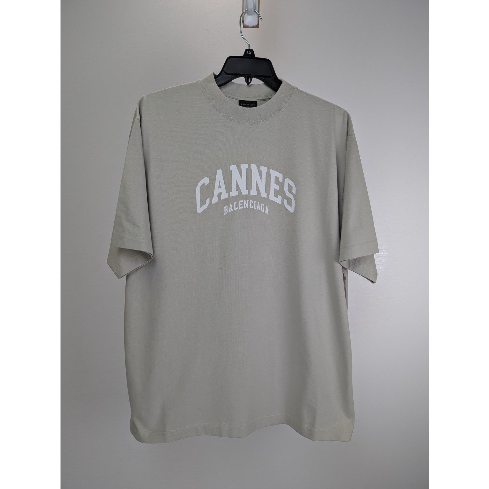 Balenciaga o1rshd1 Cities - Cannes Vint Jersey T-Shirt in Shell/White Size US L / EU 52-54 / 3 - 5 Thumbnail
