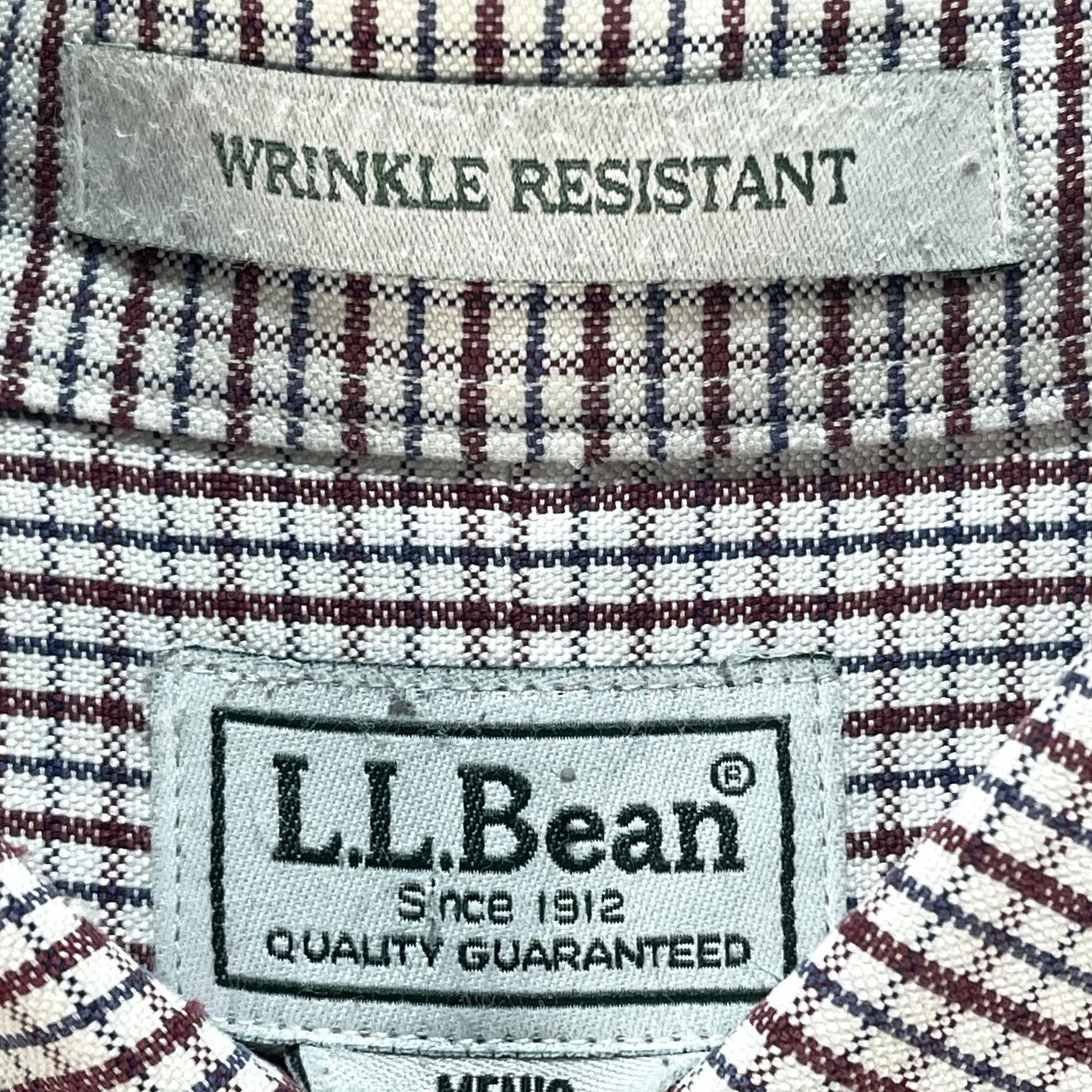 Vintage L.L.Bean Shirt Mens XL Red Plaid Button-Down Long Sleeve Wrinkle Resistant Check Cotton Size US XL / EU 56 / 4 - 4 Thumbnail