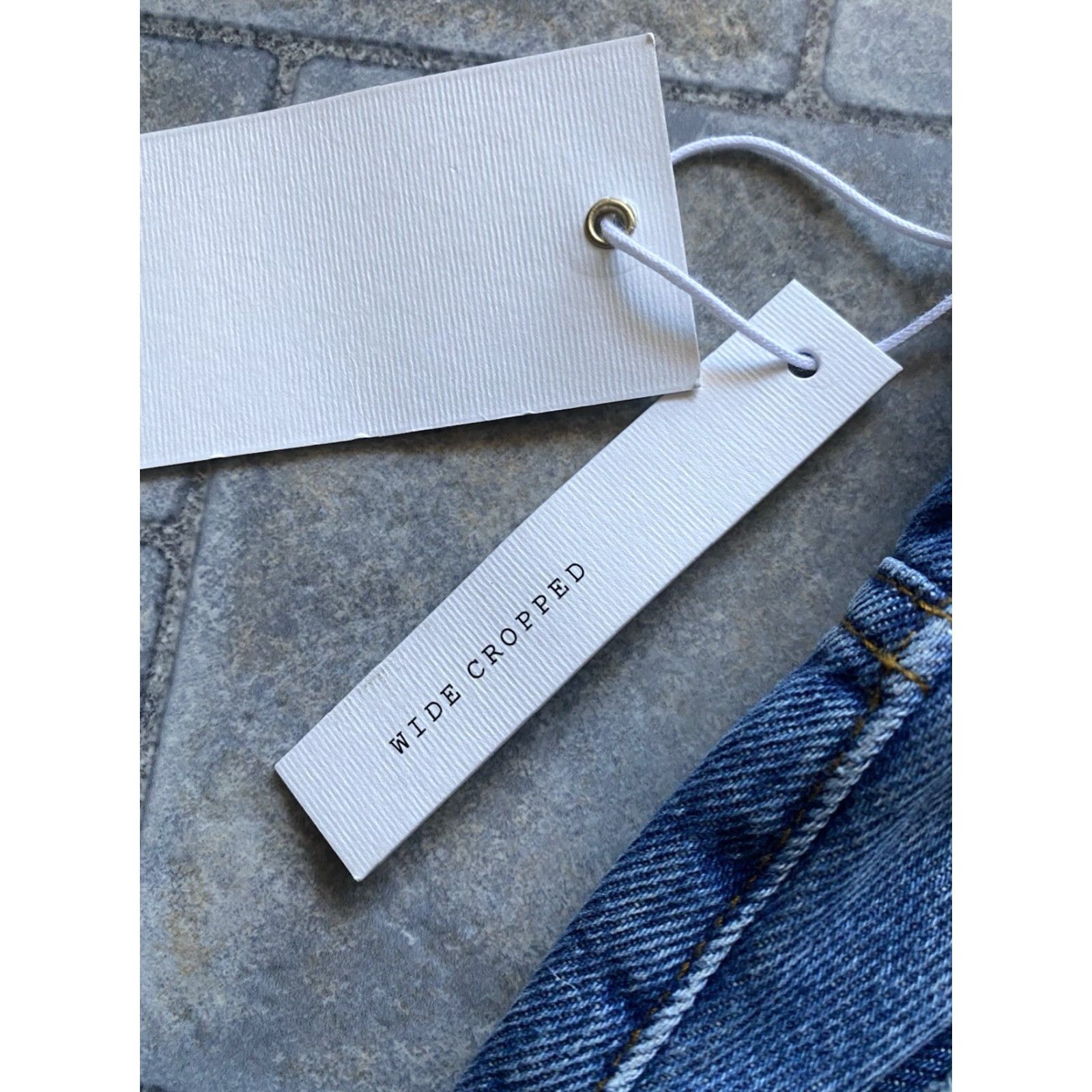 Vintage Anthropologie Reiko Wide Cropped Pants Blue Women’s Size 30 Size 30" / US 8 / IT 44 - 5 Thumbnail