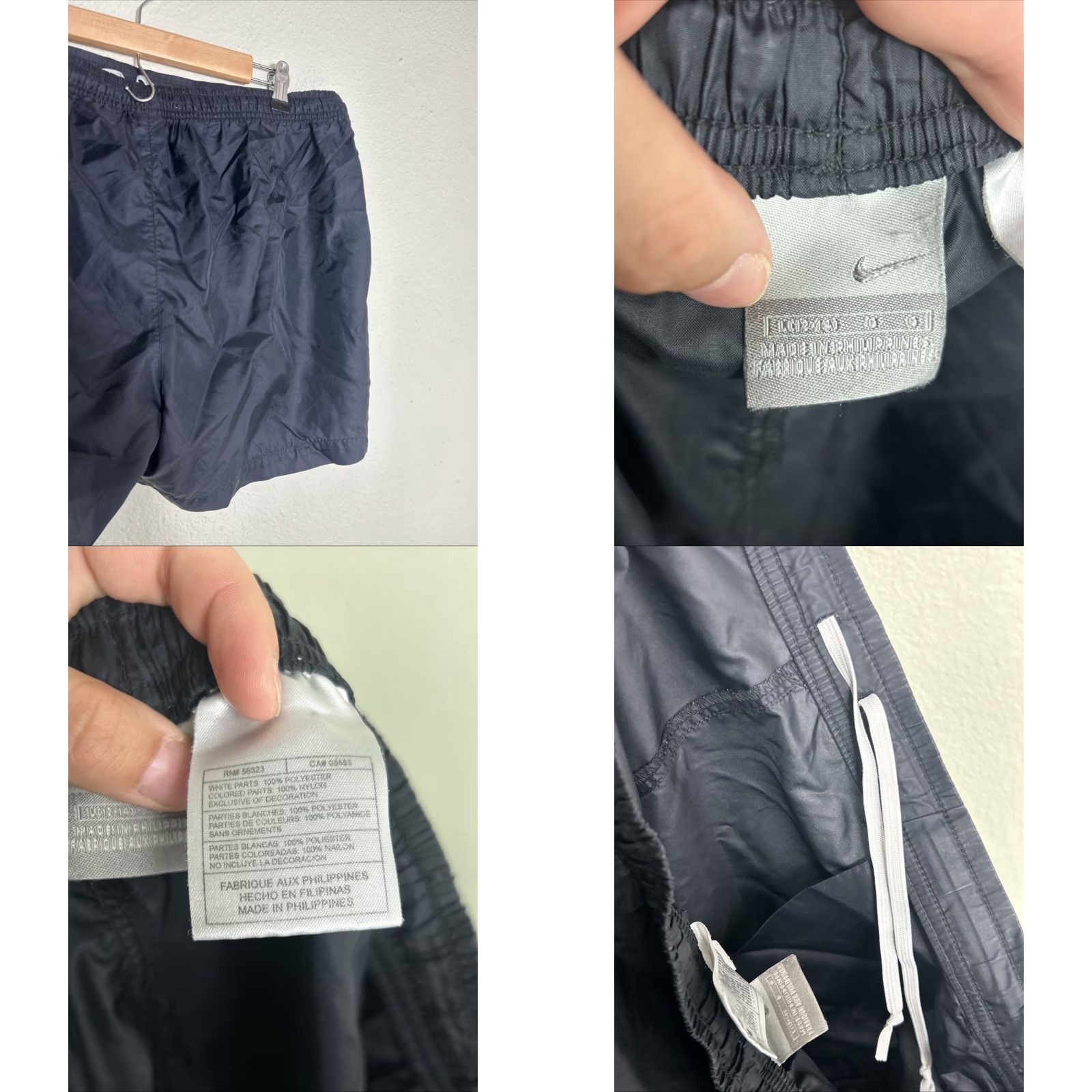Nike VINTAGE Nike Womens Shorts L Black Running Polyester Drawstring 24x14 Athletic Womens Nike Size 36" / US 14 / IT 50 - 8 Thumbnail