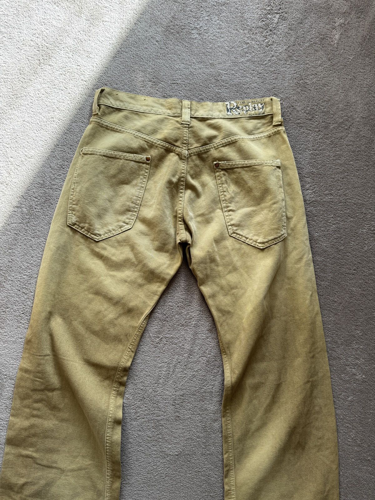 Japanese Brand Replay Y2K Jeans Grunge Mudwash Denim vintage straight faded Size US 30 / EU 46 - 6 Thumbnail