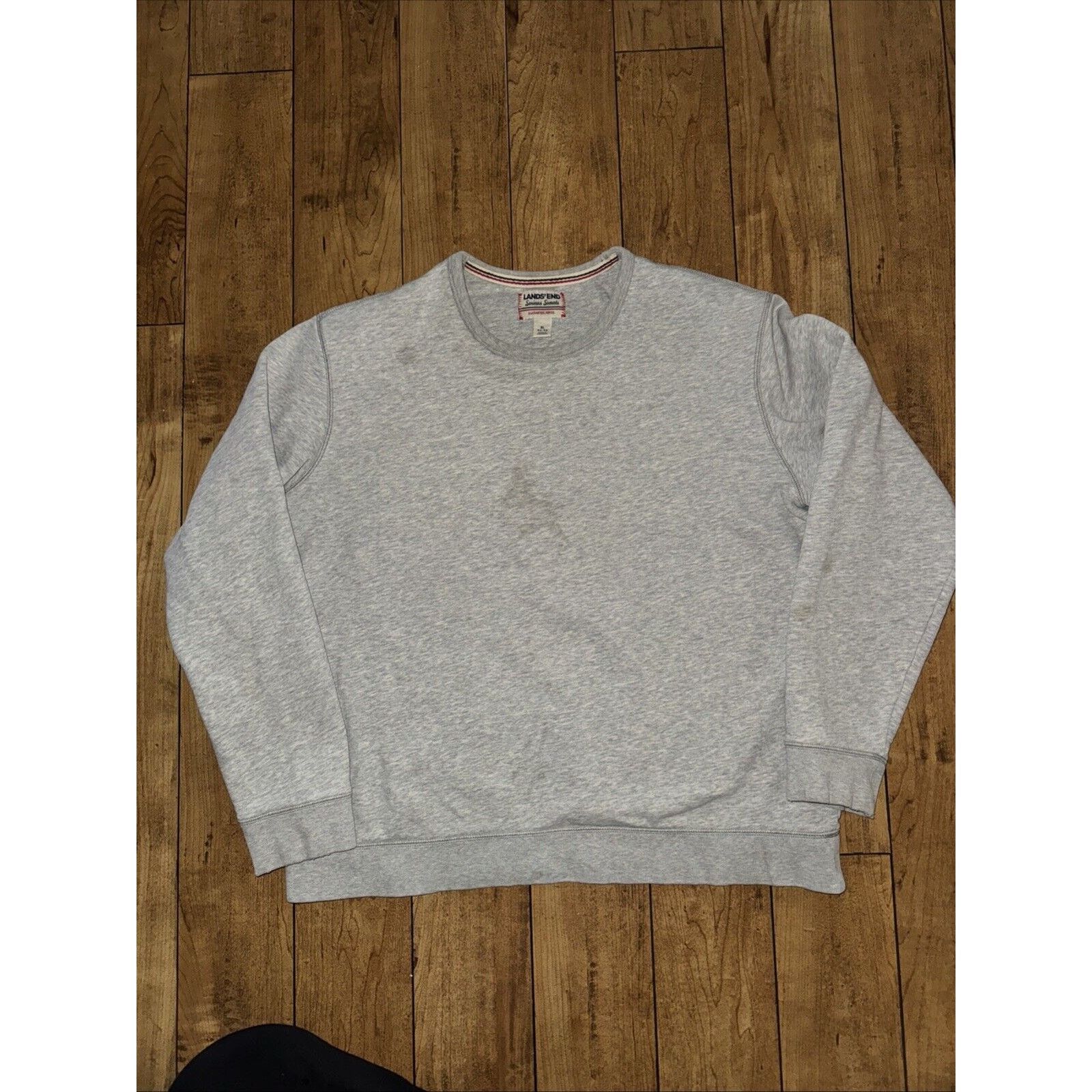 Japanese Brand × Lands' End Lands End Crewneck Sweater Gray XL 24x26 Jumper Vintage Size US XL / EU 56 / 4 - 1 Thumbnail