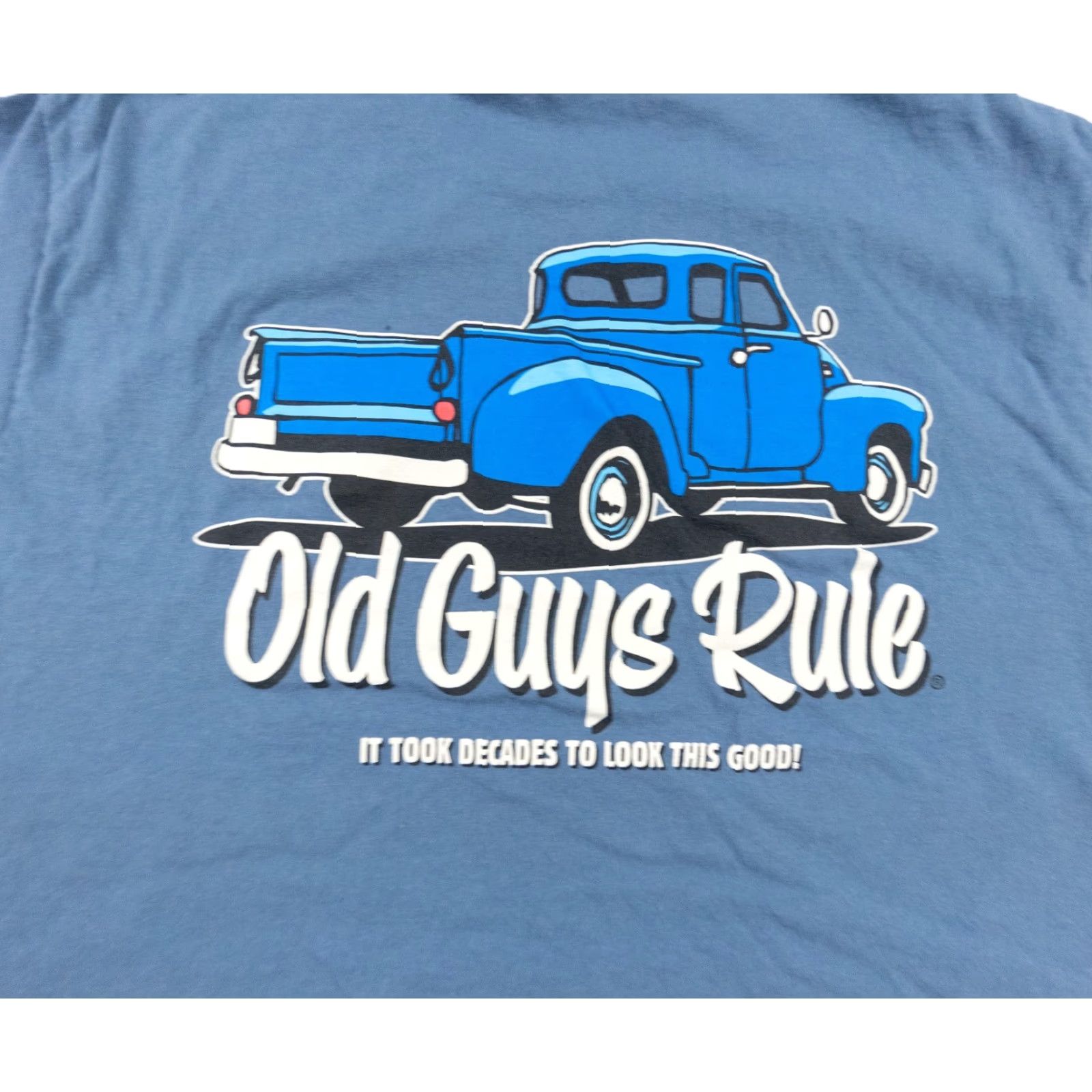Vintage VINTAGE Old Guys Rule Men's T-Shirt Medium Blue Short Sleeve Graphic Tee Classic Car Truck Size US M / EU 48-50 / 2 - 2 Thumbnail