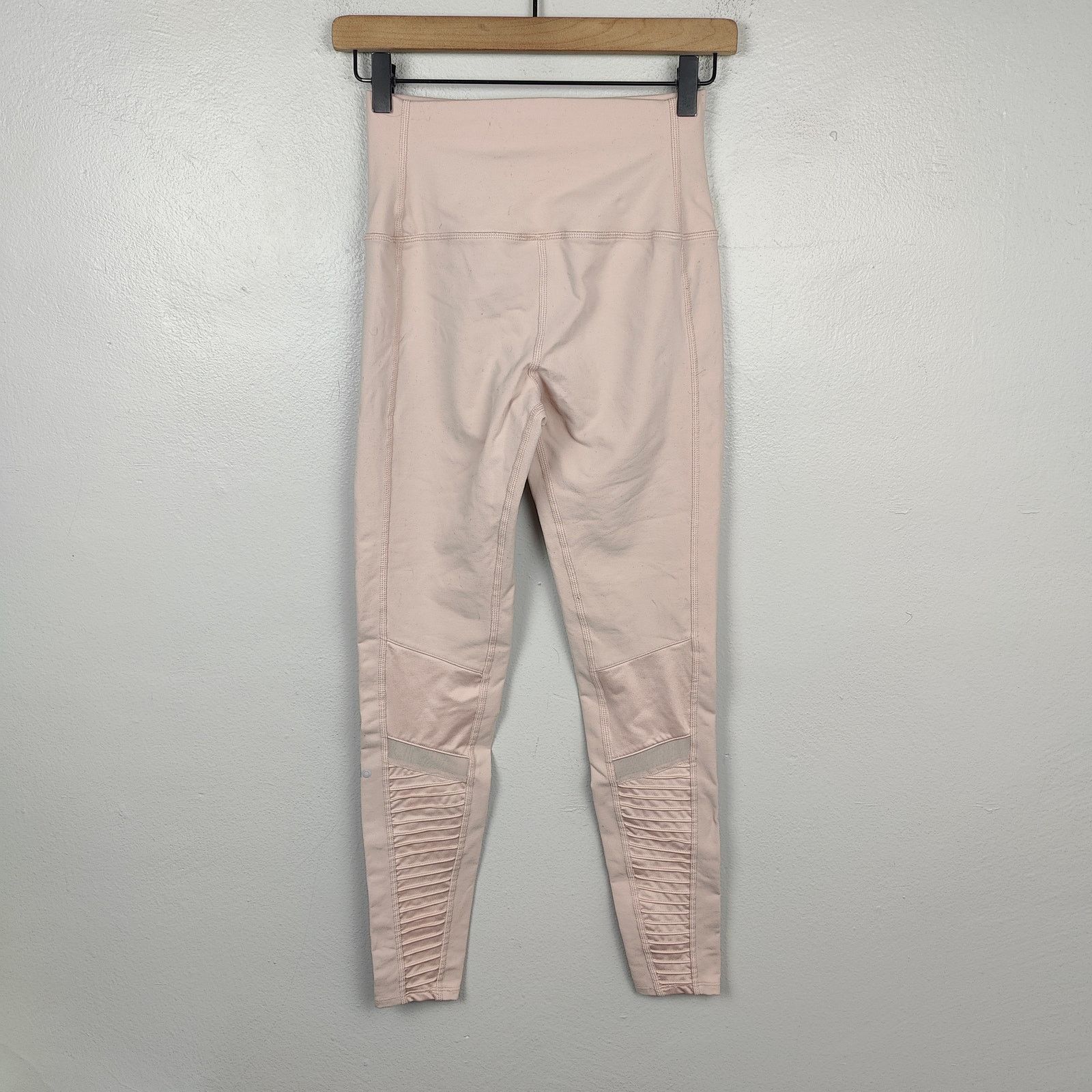 Alo Alo Yoga Moto Leggings Womens Small Light Pink High Rise Size 28" / US 6 / IT 42 - 5 Thumbnail