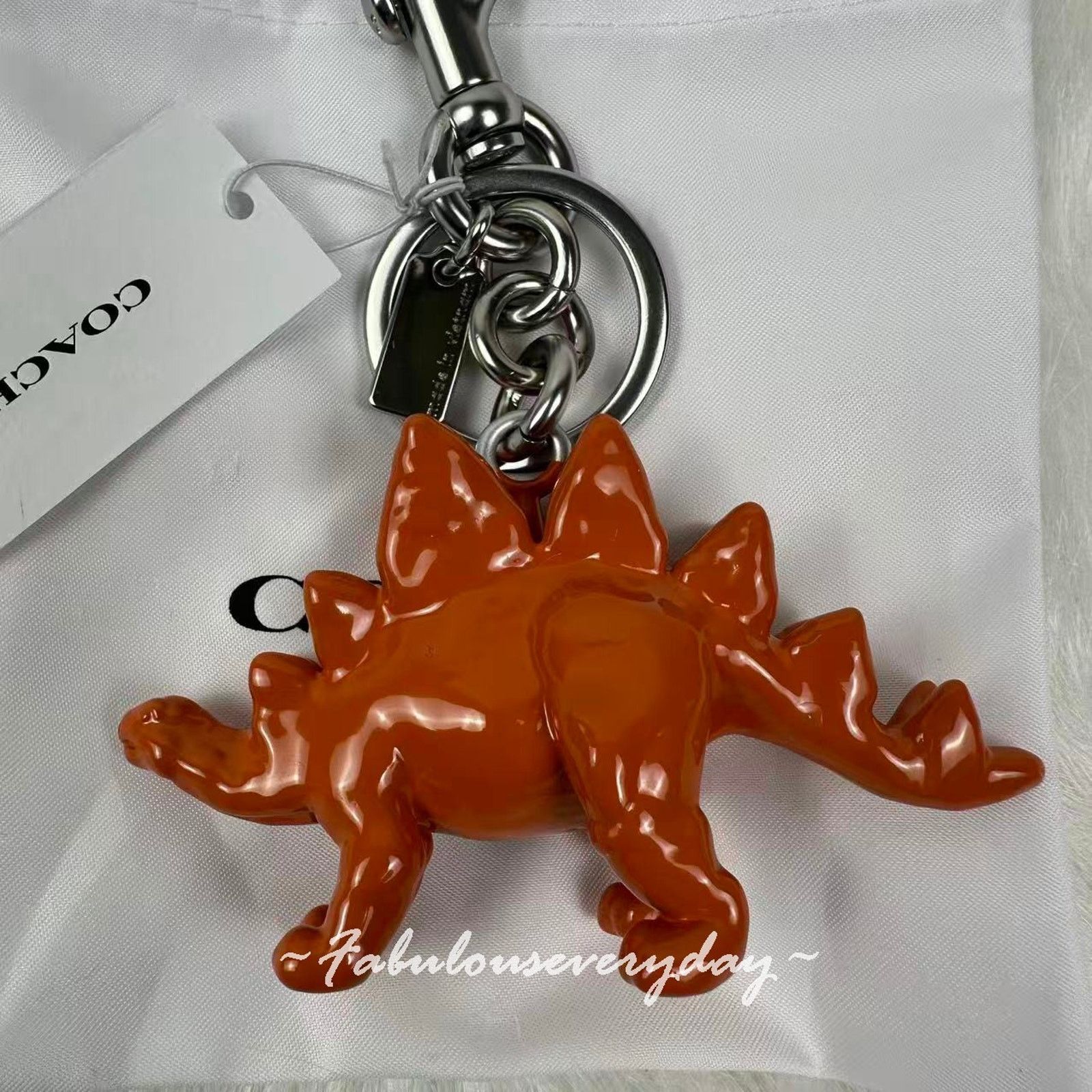 Coach Coach Stegosaurus Bag Charm With Keyring Key Chain CEB63 NWT Size ONE SIZE - 3 Thumbnail
