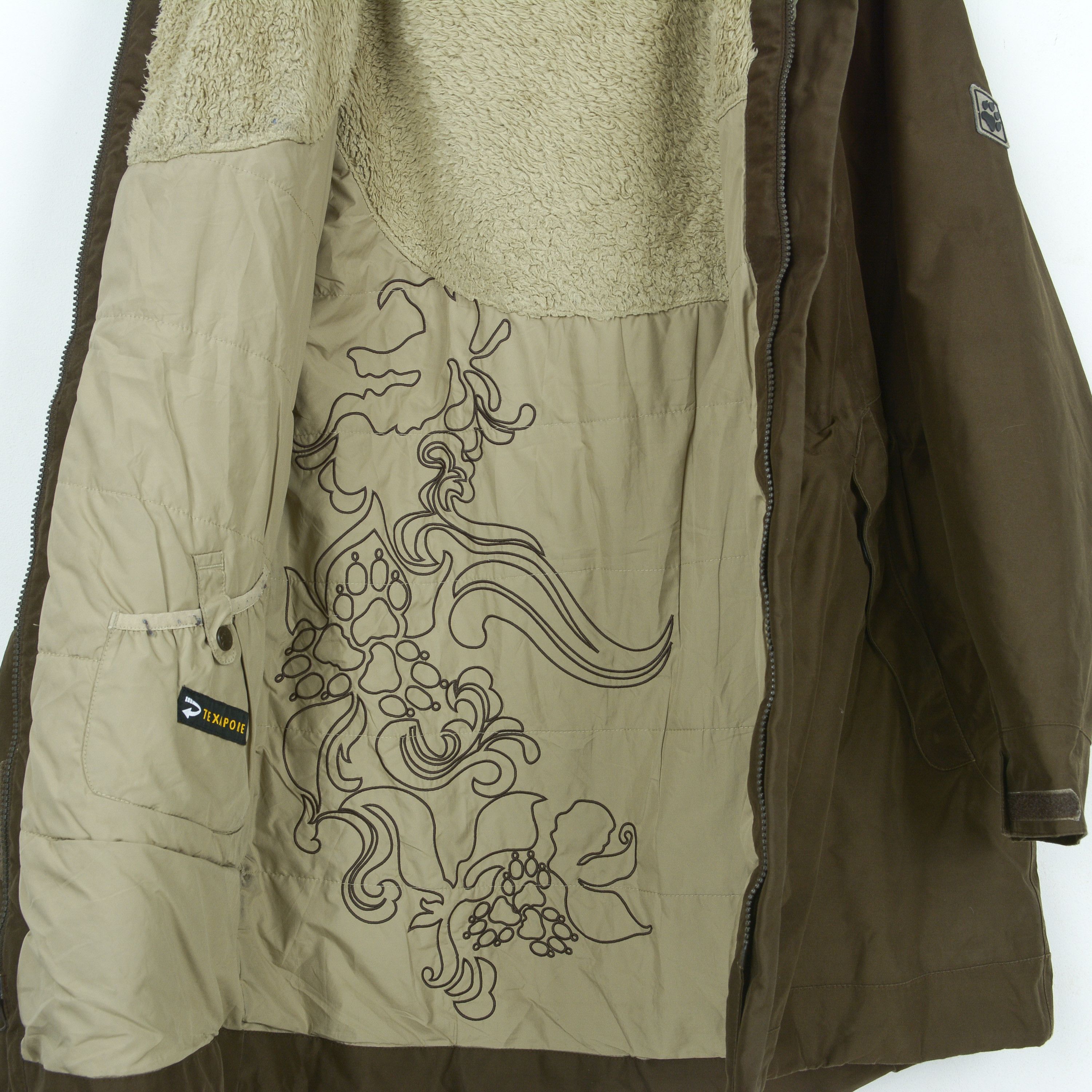 Jack Wolfskin XL Parka Jacket Coat Overcoat Hooded Padded Brown Zip Up Top Size XL / US 12-14 / IT 48-50 - 5 Thumbnail