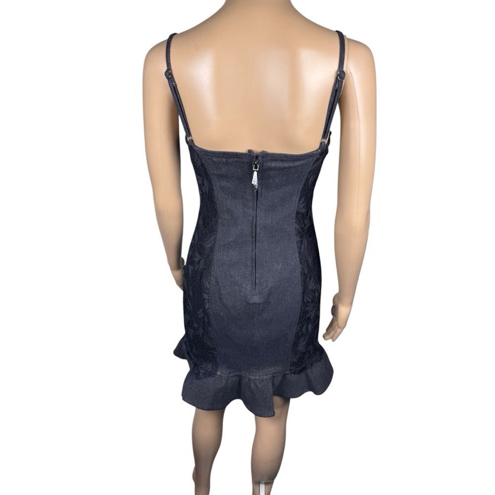 Guess NWT New $168 Guess Lelly Black Denim Mini Dress Size XS Size XS / US 0-2 / IT 36-38 - 5 Thumbnail