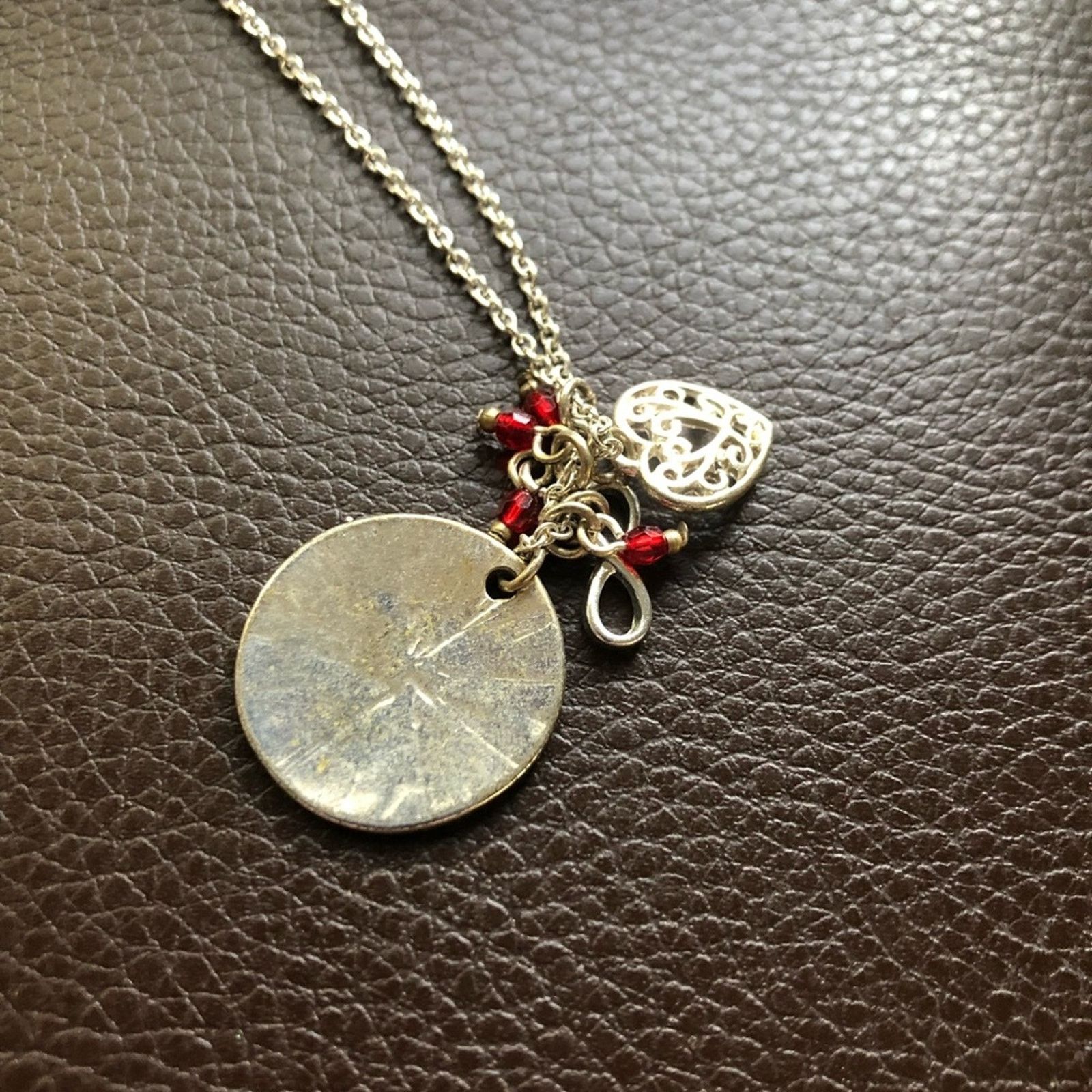 Jewelry Claire’s “LOVE” disc charm beaded necklace Size ONE SIZE - 7 Thumbnail