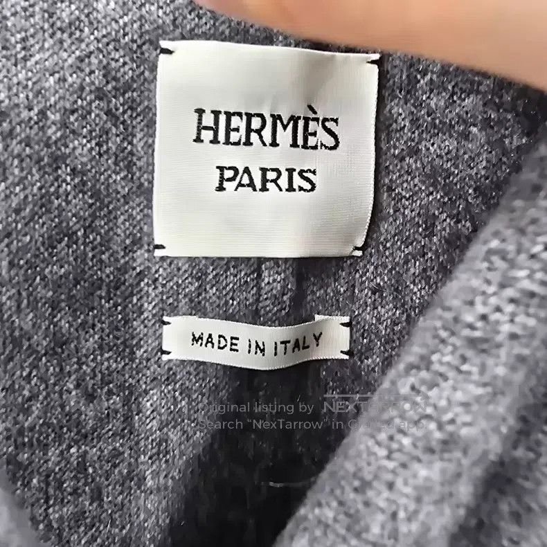 Hermes Hermes Black and Gray Tie-Dyed Cashmere Hooded Coat Size XS / US 0-2 / IT 36-38 - 3 Thumbnail