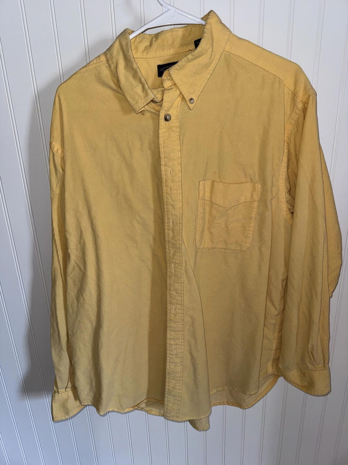 Roundtree & Yorke Roundtree & Yorke Yellow Corduroy Shirt Large Size US L / EU 52-54 / 3 - 1 Thumbnail