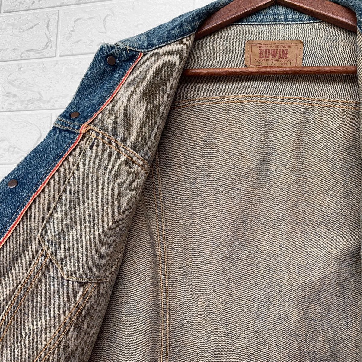 Edwin Vintage Selvedge Edwin 5550 Trucker Denim Jacket Size US S / EU 44-46 / 1 - 10 Thumbnail