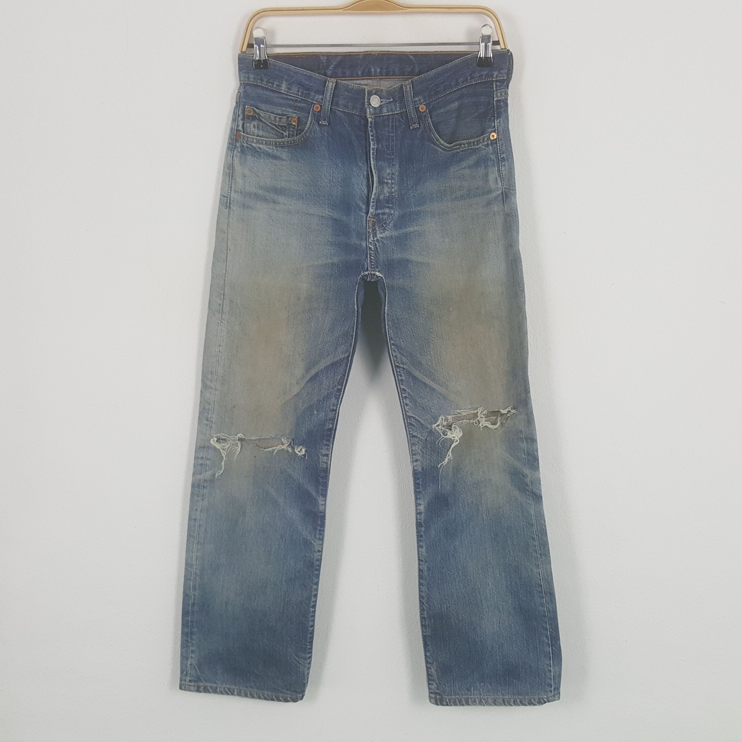 Vintage Levi's 501 Distressed Denim Jeans