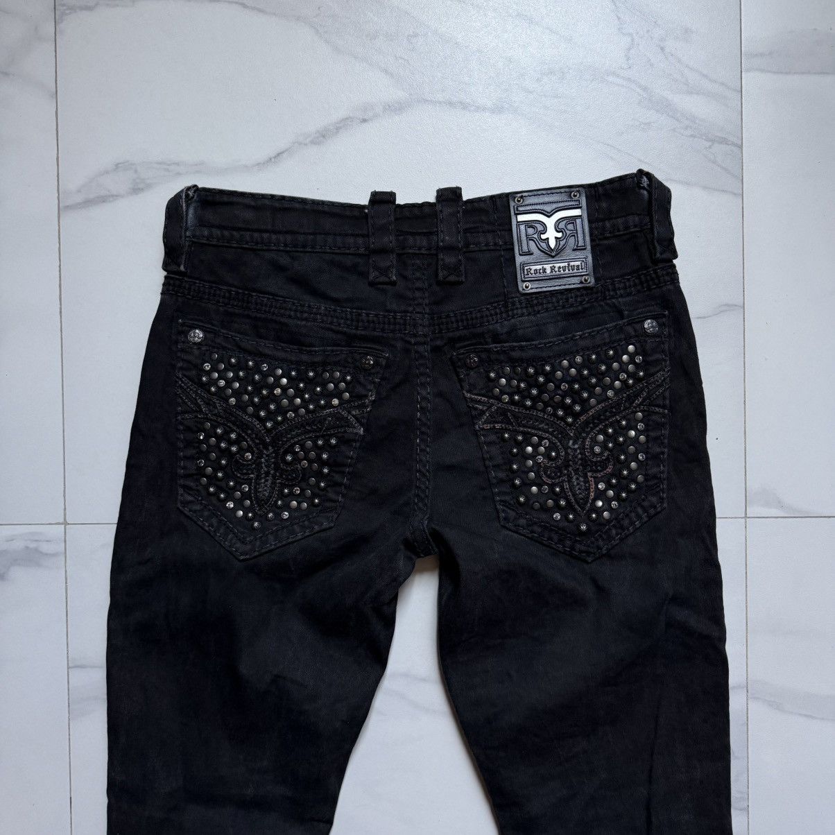 Rock Revival Rock Revival Granger Biker Black Jeans Size US 32 / EU 48 - 6 Thumbnail