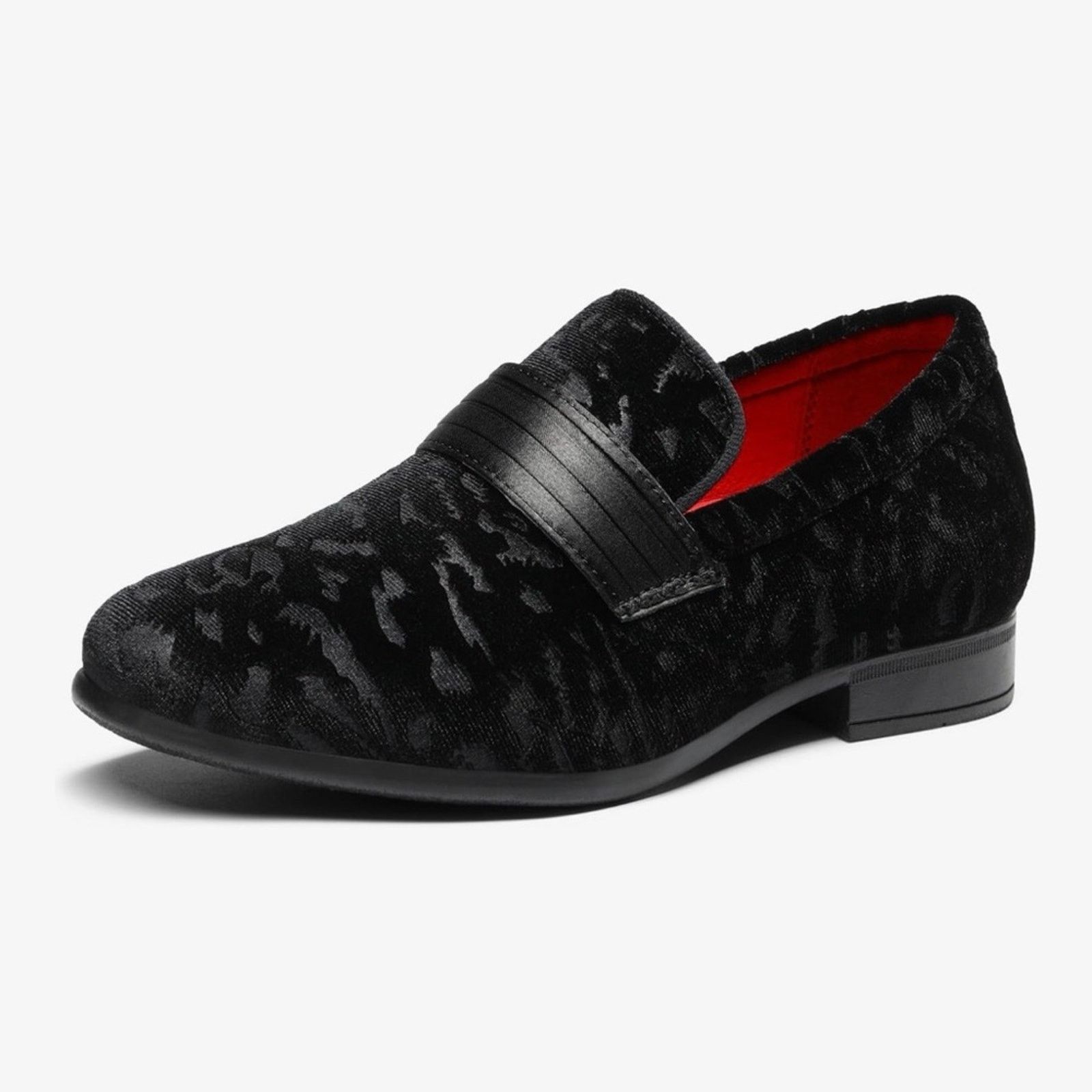 Other Bruno Mark PU Velvet Boys Black Dress Shoes Loafers size 13 Size US 13 / EU 46 - 2 Thumbnail