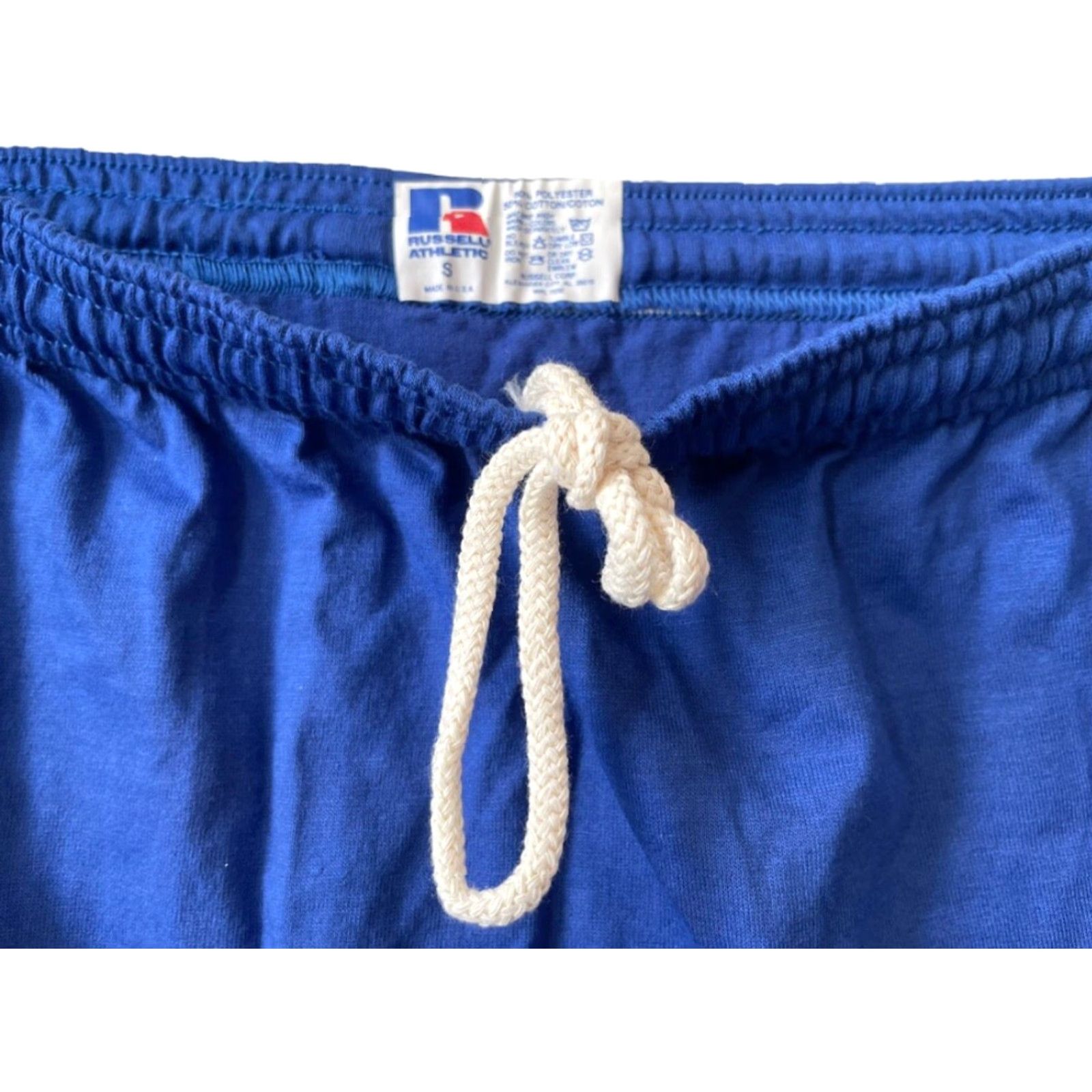 Russell Athletic VINTAGE Russell Athletic Mens Shorts XS NWOT 90s USA Blue Drawstring Compression Athletic Organic? Size US 29 - 2 Thumbnail