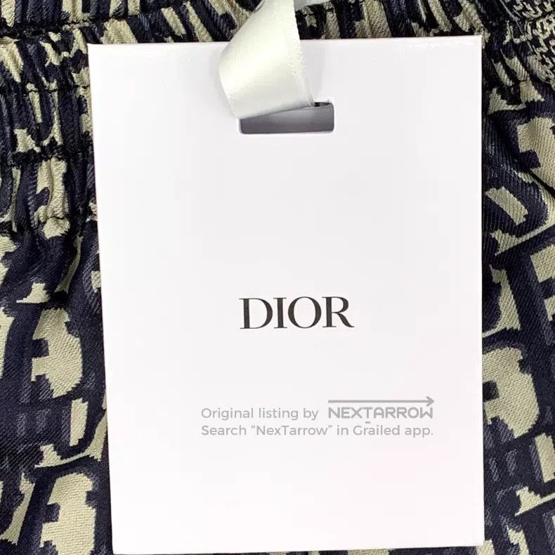Dior Dior Dark blue logo jacquad full print mulberry silk casua Size 42" / US 20 - 8 Thumbnail