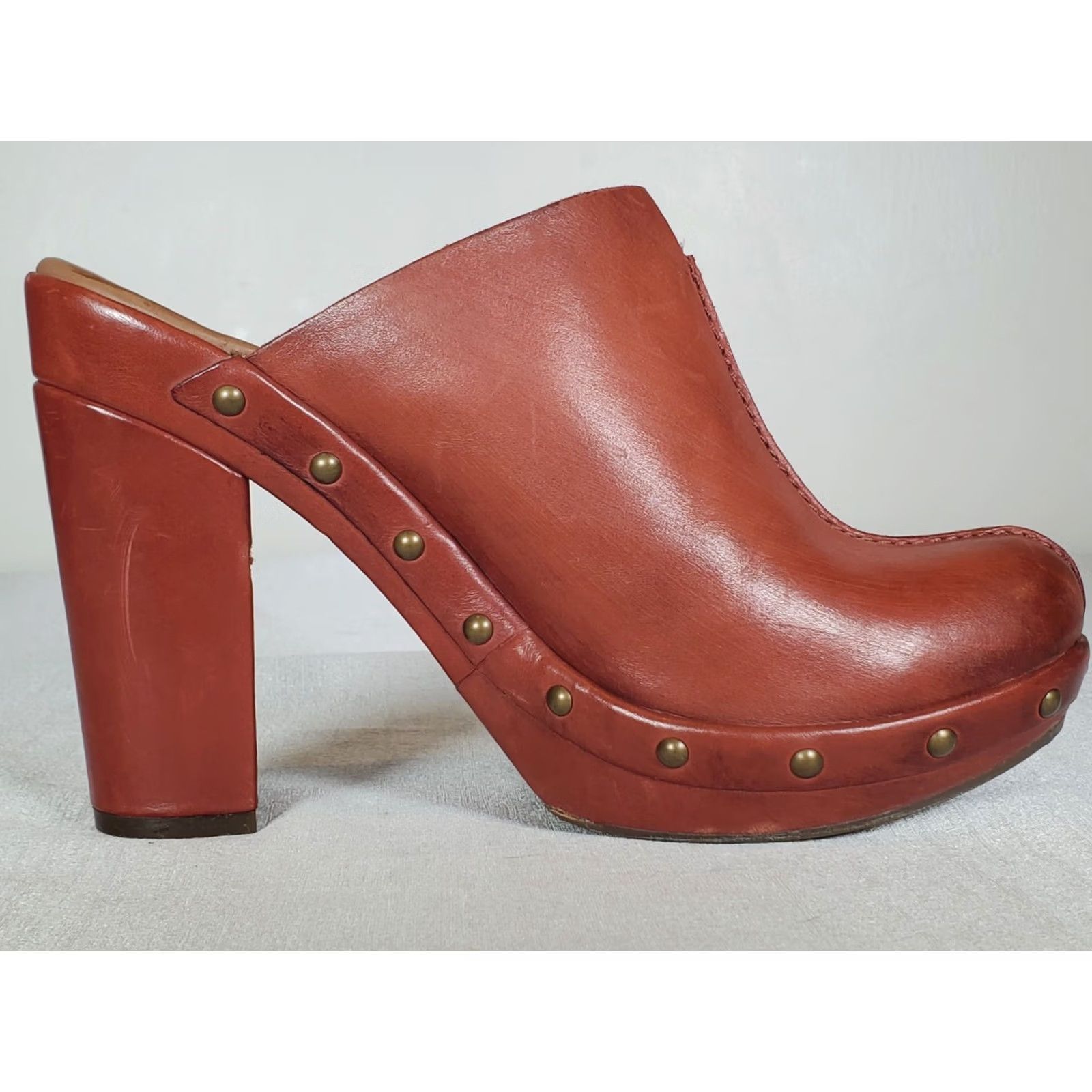 Vintage Kork-Ease Canyon Jacqueline Clogs Platform Leather Brown Size US 9 M Women's Size US 9 / IT 39 - 5 Thumbnail