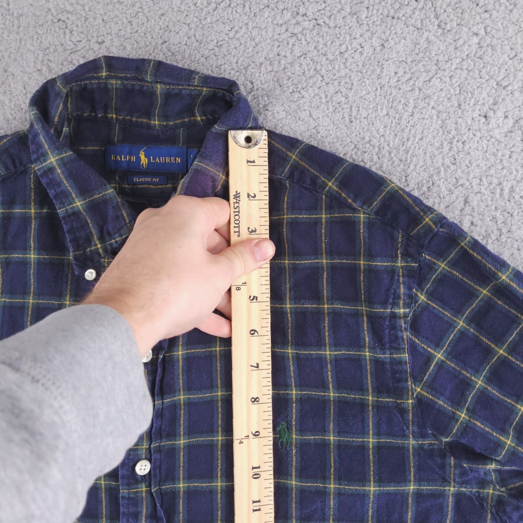 Polo Ralph Lauren Polo Ralph Lauren Shirt Mens L Flannel Blue Green Long Sleeve Button Casual Size US L / EU 52-54 / 3 - 7 Thumbnail