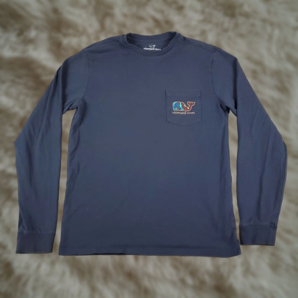 Vineyard Vines VINEYARD VINES Graphic T-Shirt Adult XS Blue Long Sleeve Casual Mens Size US XS / EU 42 / 0 - 1 Thumbnail