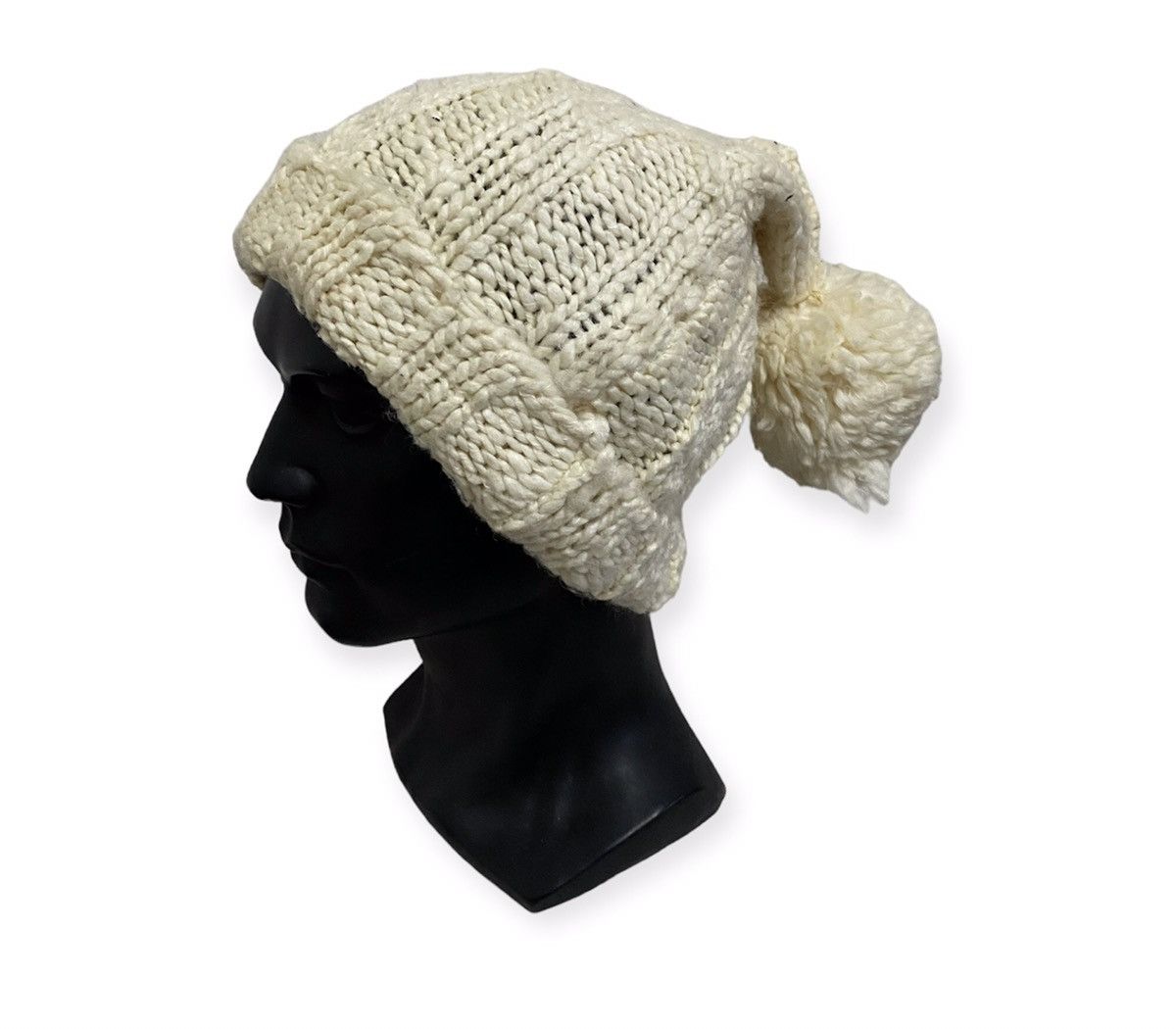 image of Gap Bunny Horn Bobble Beanie Hat in White, Men's