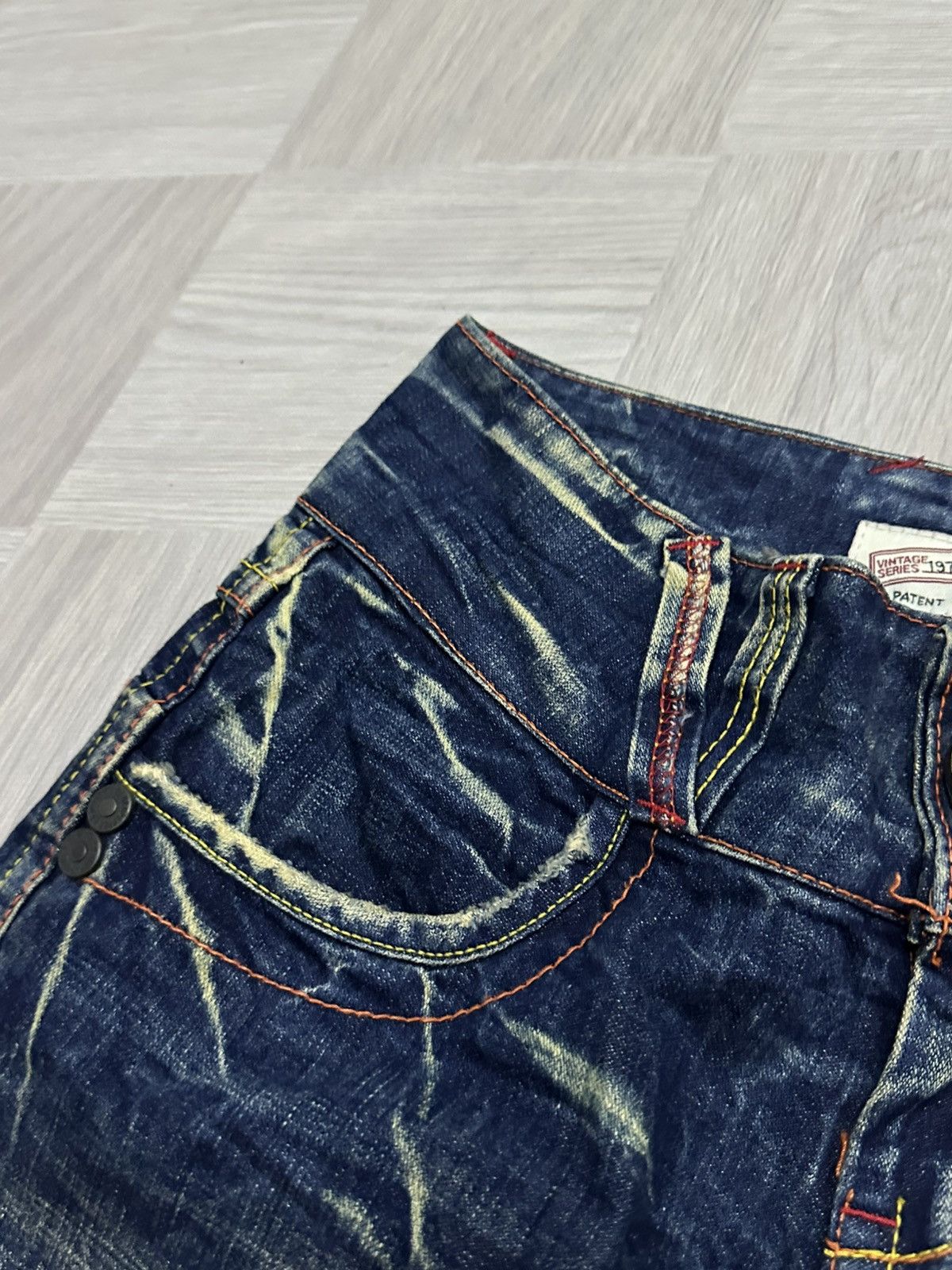 If Six Was Nine Vintage Y2K Red Pepper Denim Mudmax Wash Pant Size US 28 / EU 44 - 7 Thumbnail