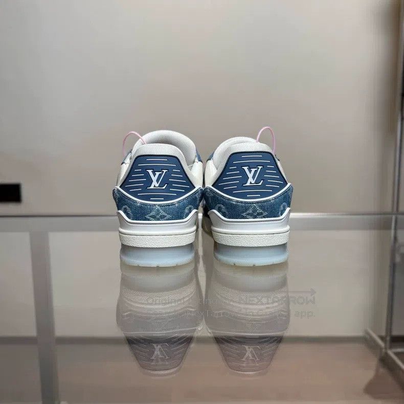 Louis Vuitton Louis Vuitton Trainer's new blue denim shoes Size US 6.5 / EU 39-40 - 8 Thumbnail