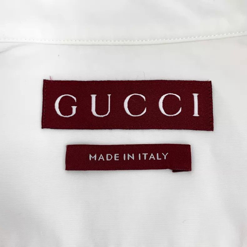 Gucci Gucci White logo embossed cotton lapel single-breasted lon Size XS / US 0-2 / IT 36-38 - 5 Thumbnail