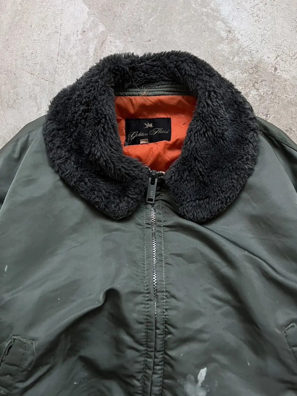 Vintage SOLD* Vintage 70s Golden Fleece Bomber Military Jacket Size US L / EU 52-54 / 3 - 4 Thumbnail