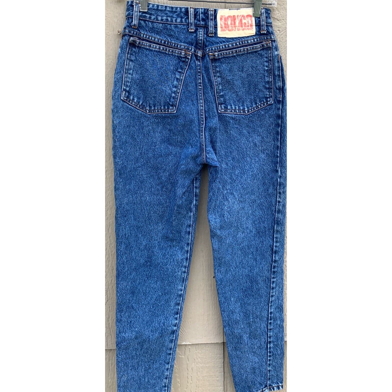 Vintage VINTAGE Bongo Jeans Exposed Button Fly Acid Wash Stone Wash 7 26” Waist 1980s 1990s Denim Mens/Unisex Skinny? (Cannot determine gender from title) Size 28" / US 6 / IT 42 - 6 Thumbnail