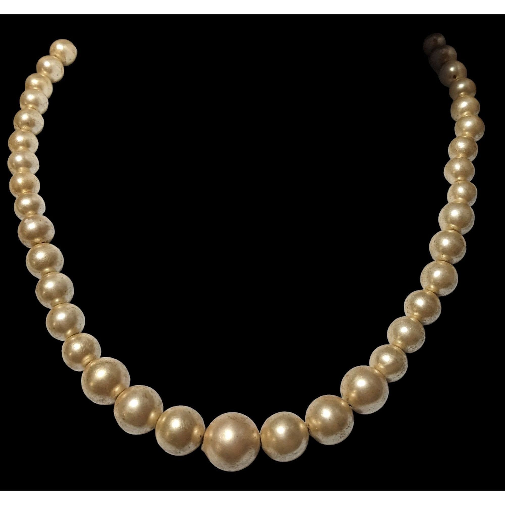 Other Vintage Gold Faux Pearl Costume Necklace Size ONE SIZE - 2 Thumbnail