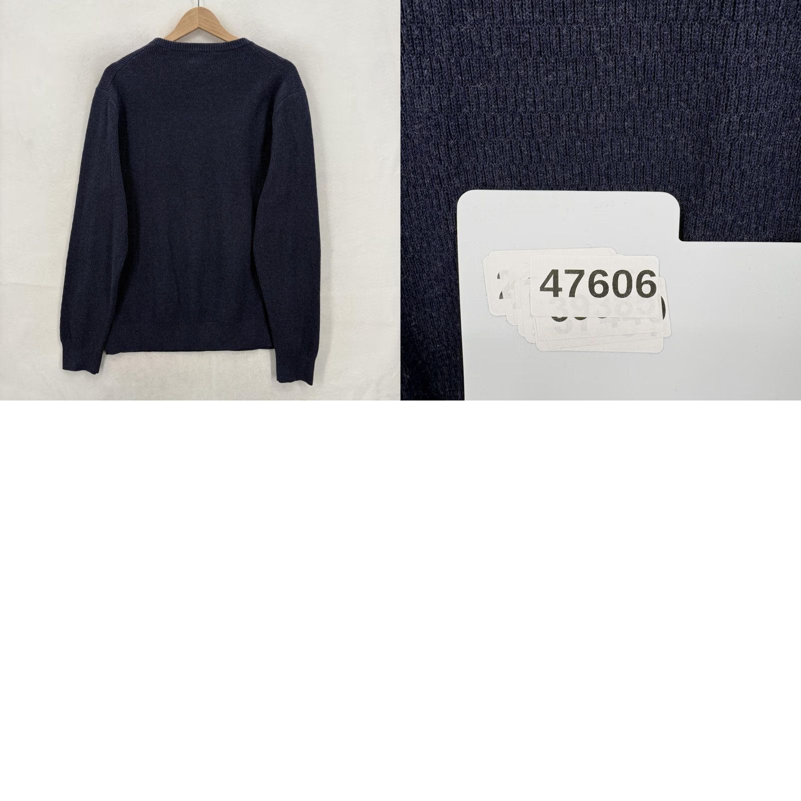 Vintage Hawker Rye Sweater Mens Large Navy Joshua Thermal Crewneck Waffle Knit Pullover Size US L / EU 52-54 / 3 - 9 Thumbnail