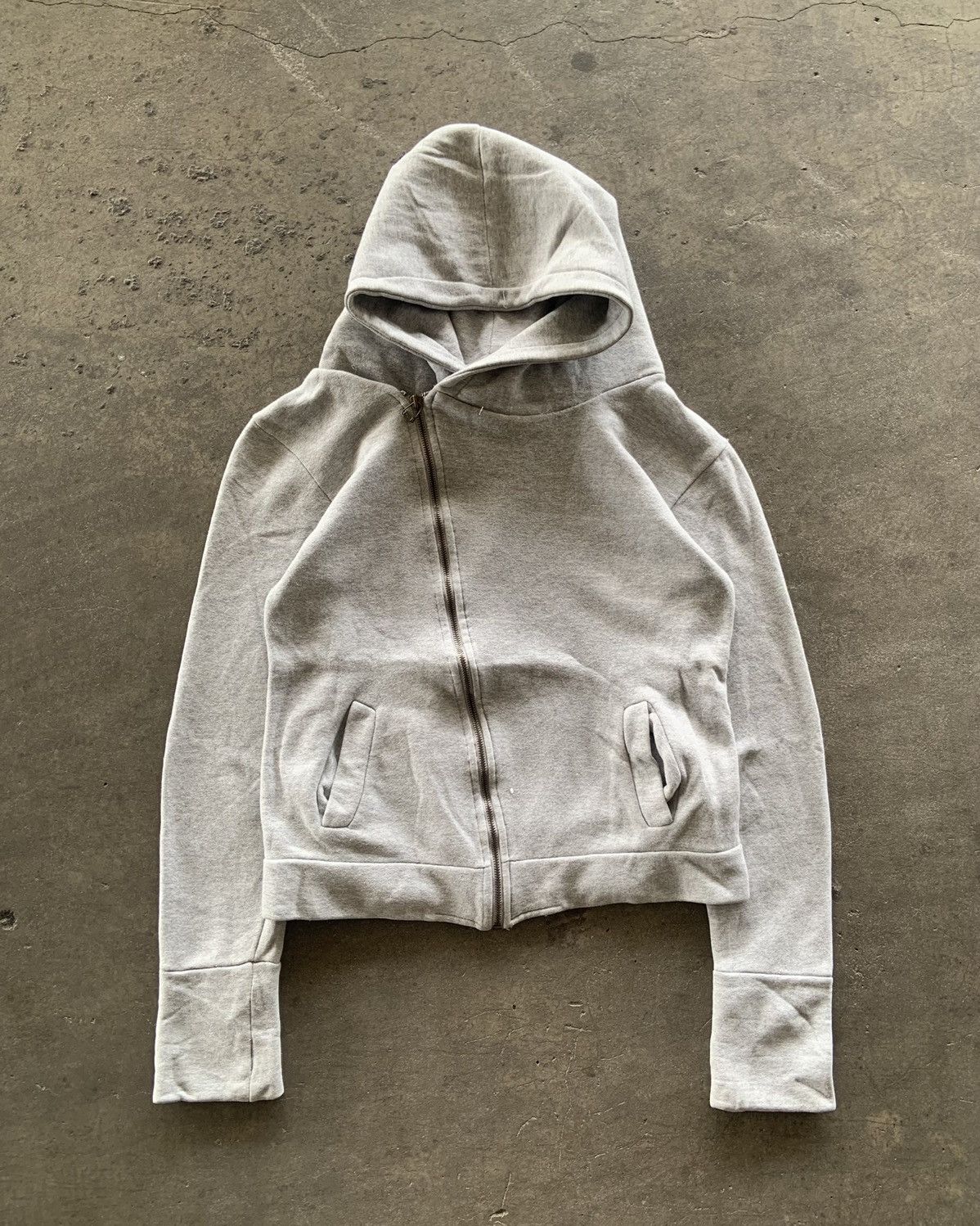 Pre-owned If Six Was Nine X Le Grande Bleu L G B Rick Owens Assymmetrical Style Zip Up Hoodie