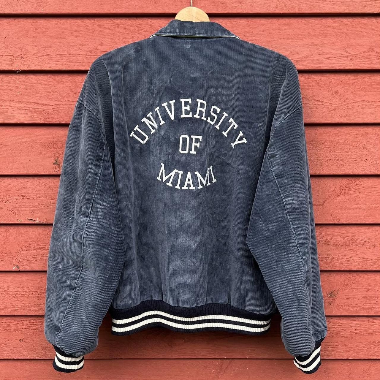 Vintage Vintage University Of Miami Corduroy Varsity Jacket Size US XL / EU 56 / 4 - 2 Thumbnail