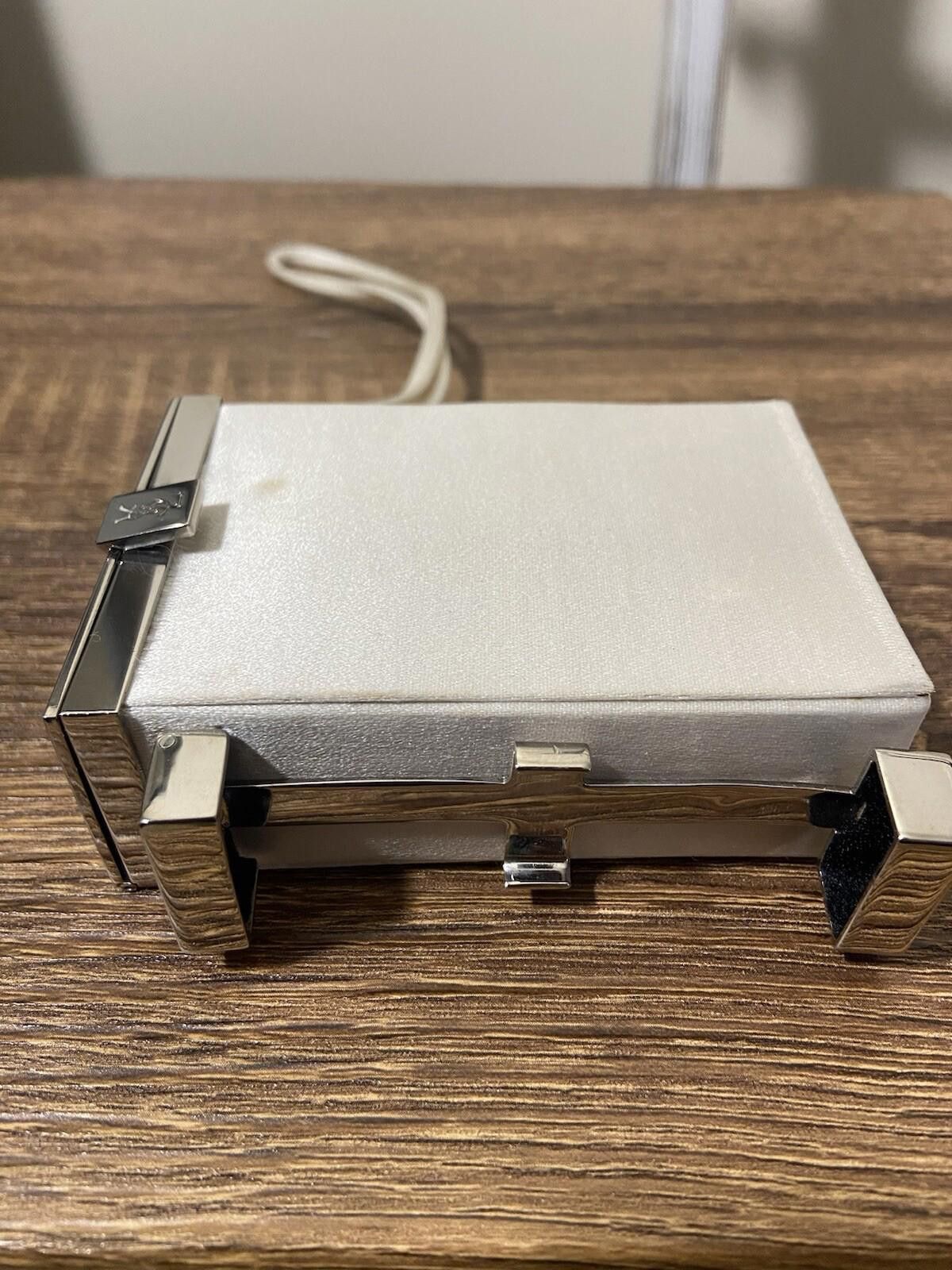 Saint Laurent Paris YSL Saint Laurent Tom Ford white canvas metal cigarette case Size ONE SIZE - 7 Thumbnail