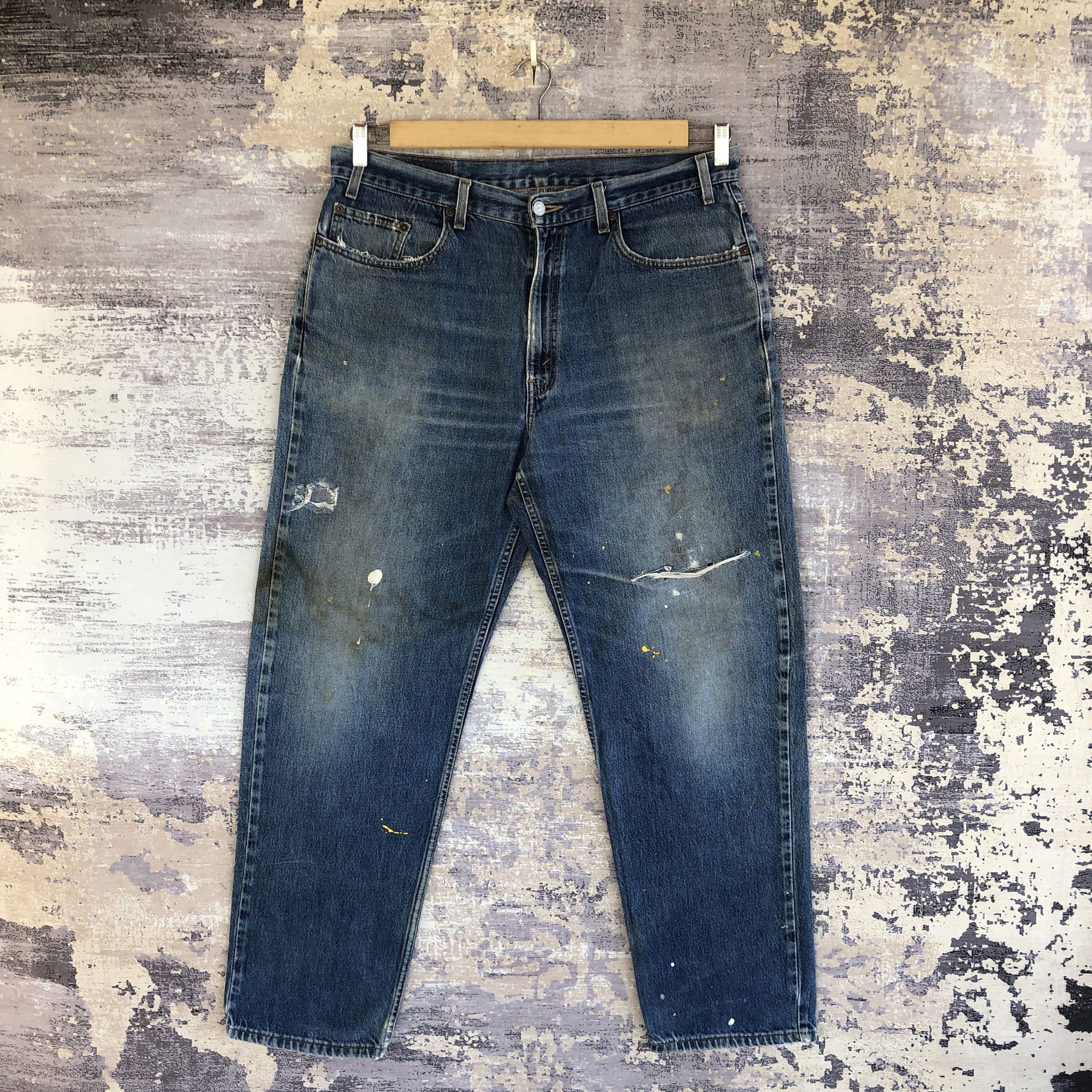 Levi's Vintage Levis Distressed Jeans Levi's Painter Faded Denim Size US 36 / EU 52 - 1 Thumbnail