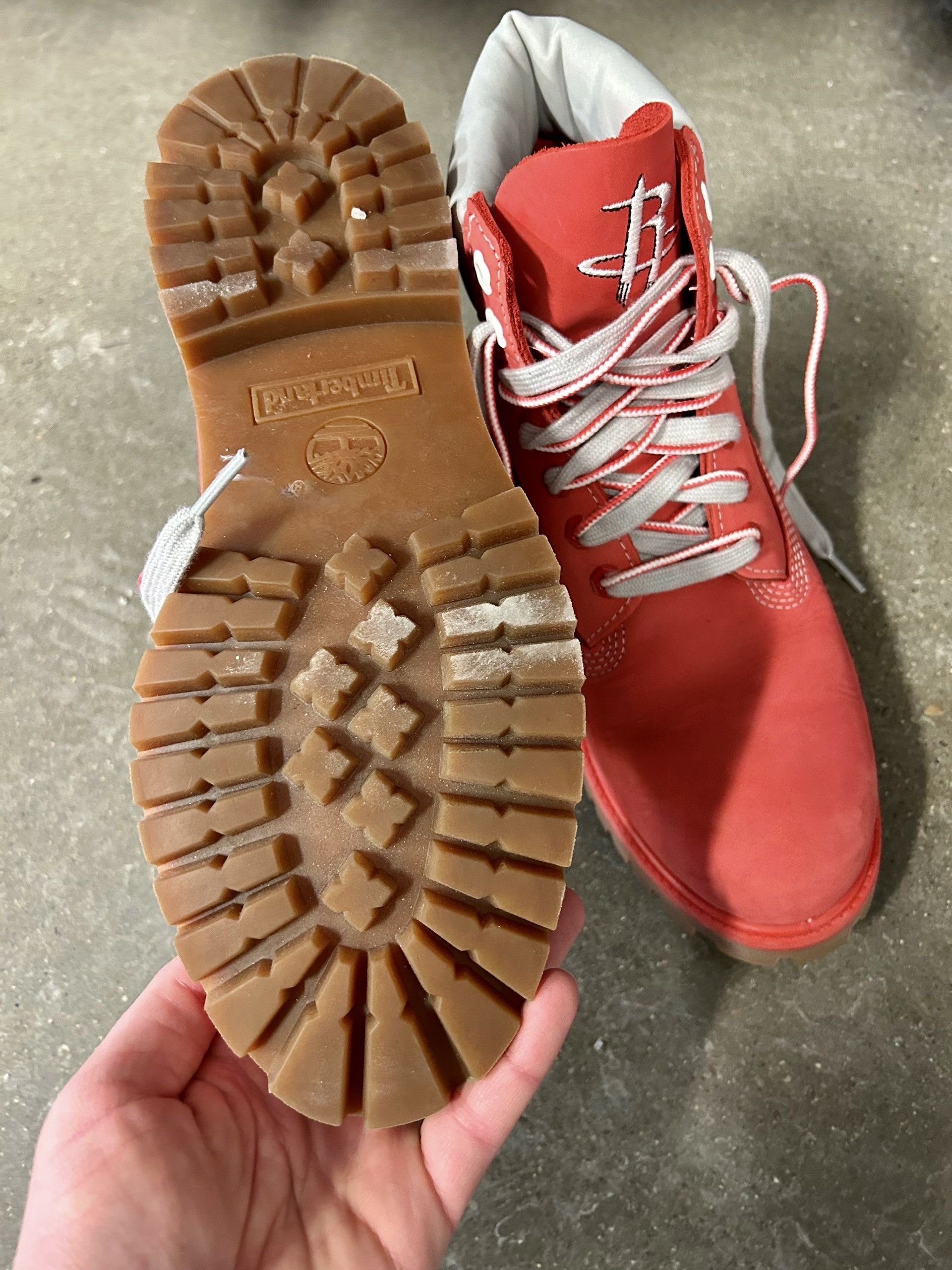 NBA × Timberland Red Timberland Boots x NBA Houston Rockets Collab Size US 9 / EU 42 - 6 Thumbnail