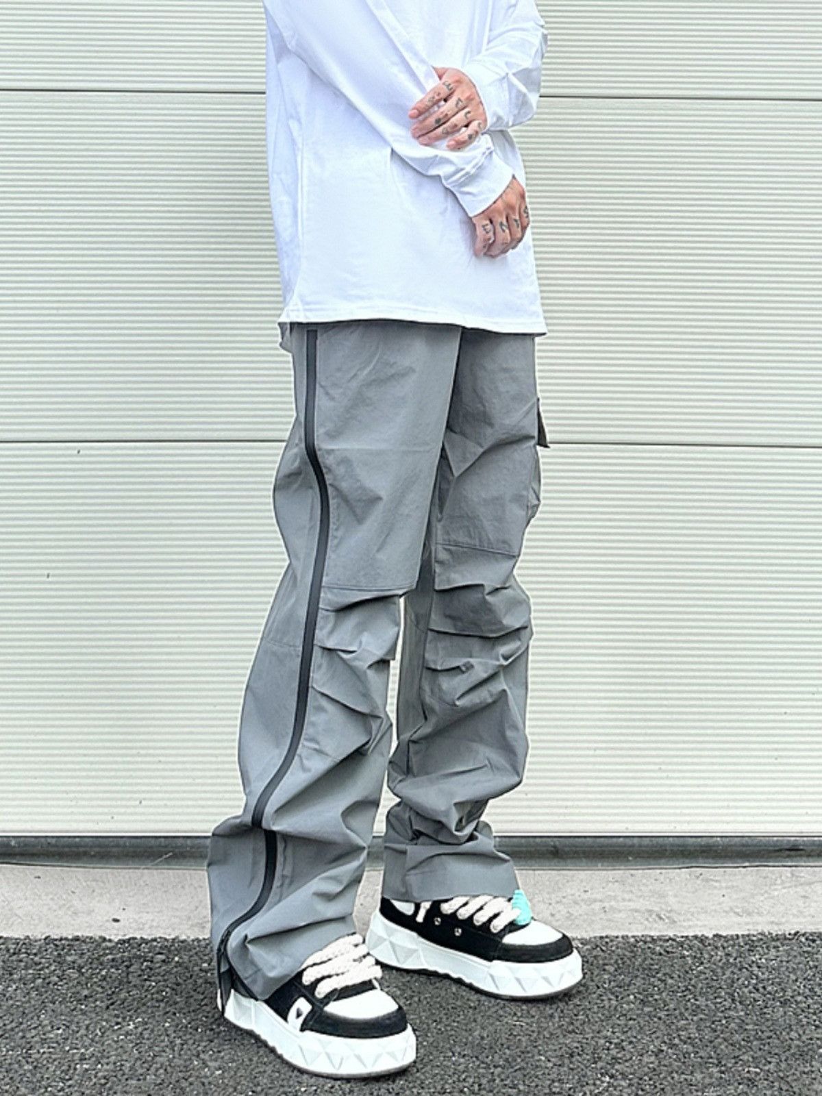 image of Track Gray Sweatpants in Grey, Men's (Size 29)