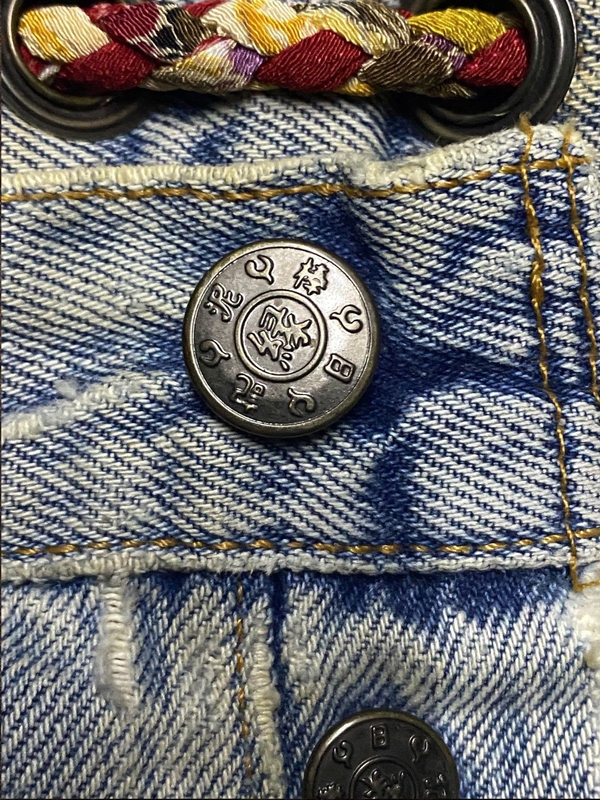 Kapital Vintage Japanese Brand Embroidery Diary Streetwear Jeans Size US 29 - 15 Thumbnail