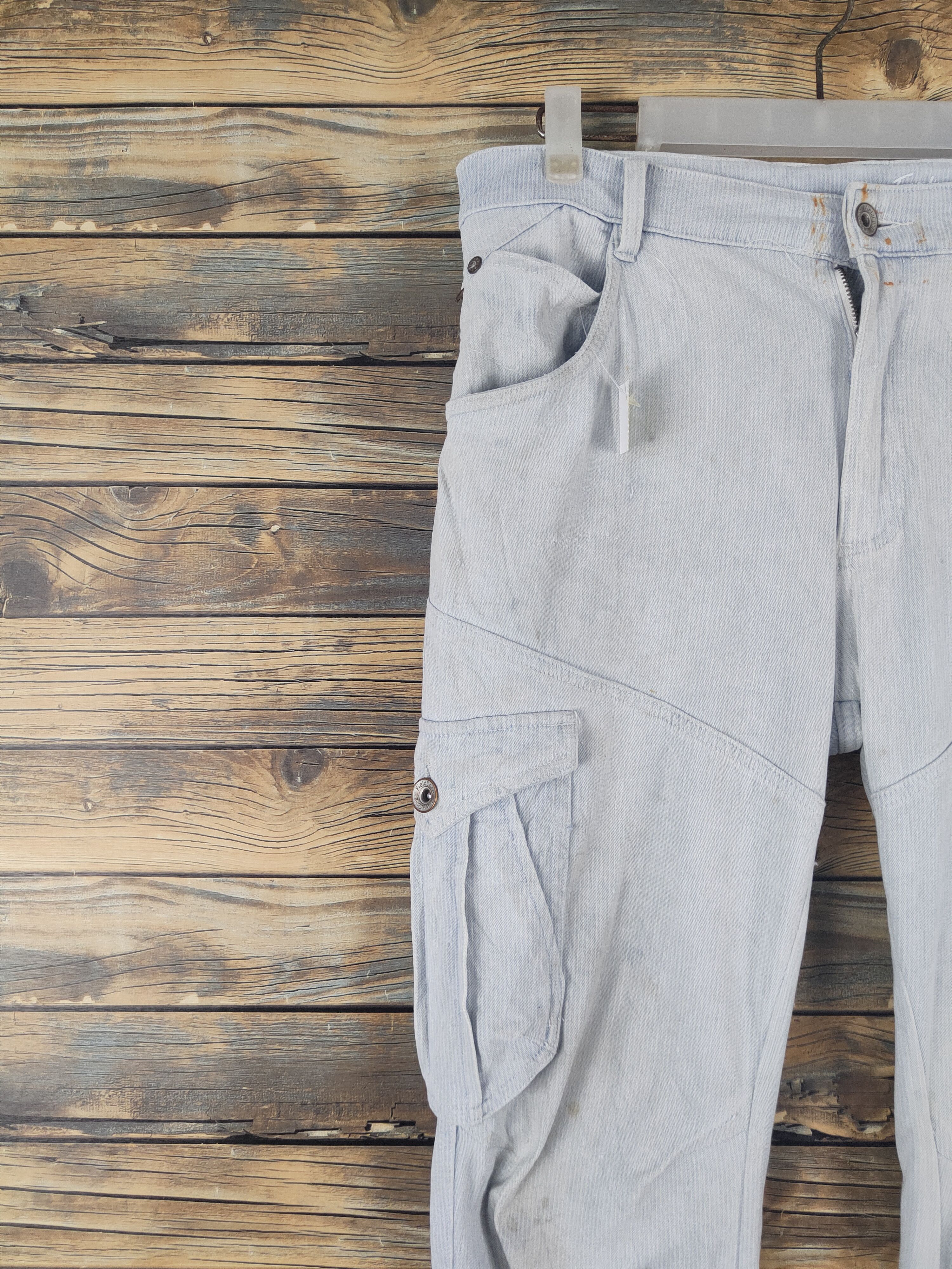Japanese Brand FieldCore Light Blue Distressed Soft denim Jeans #W2000 Size US 32 / EU 48 - 3 Thumbnail