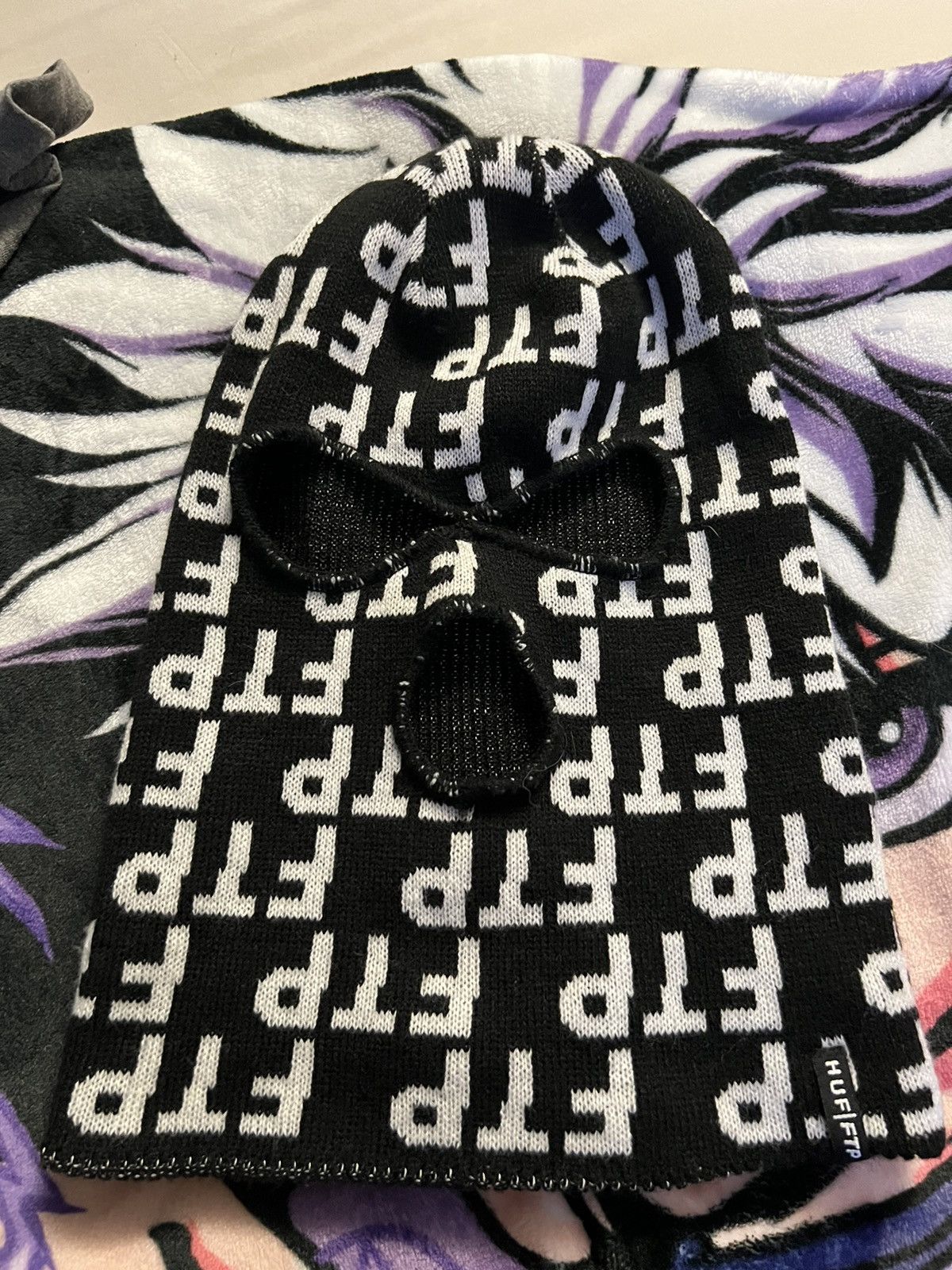 image of Fuck The Population Ftpxhuf 3M Ski Mask in Black, Men's