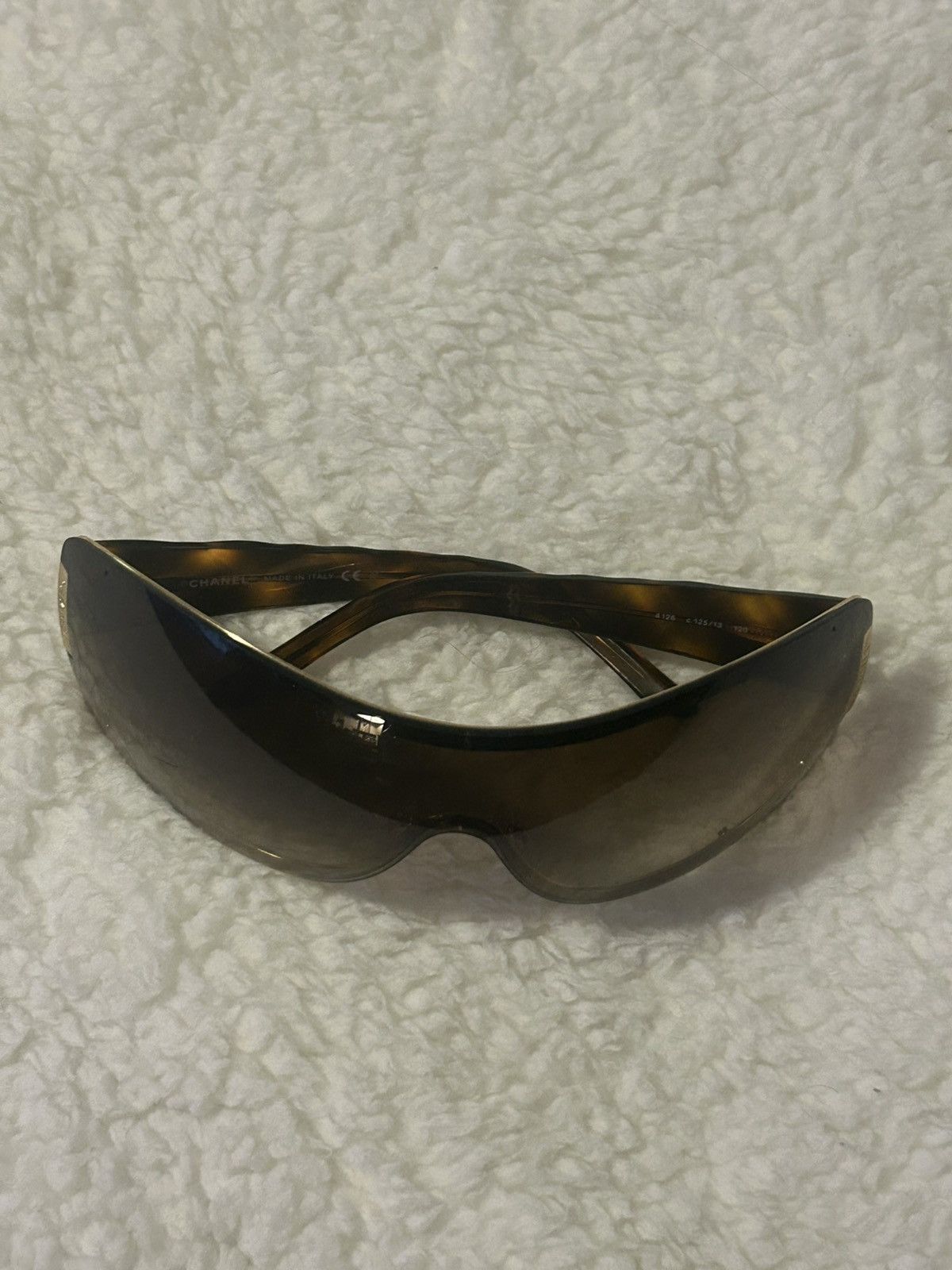 Chanel Chanel tortoise shell gold brown mask sunglasses vintage Size ONE SIZE - 17 Thumbnail