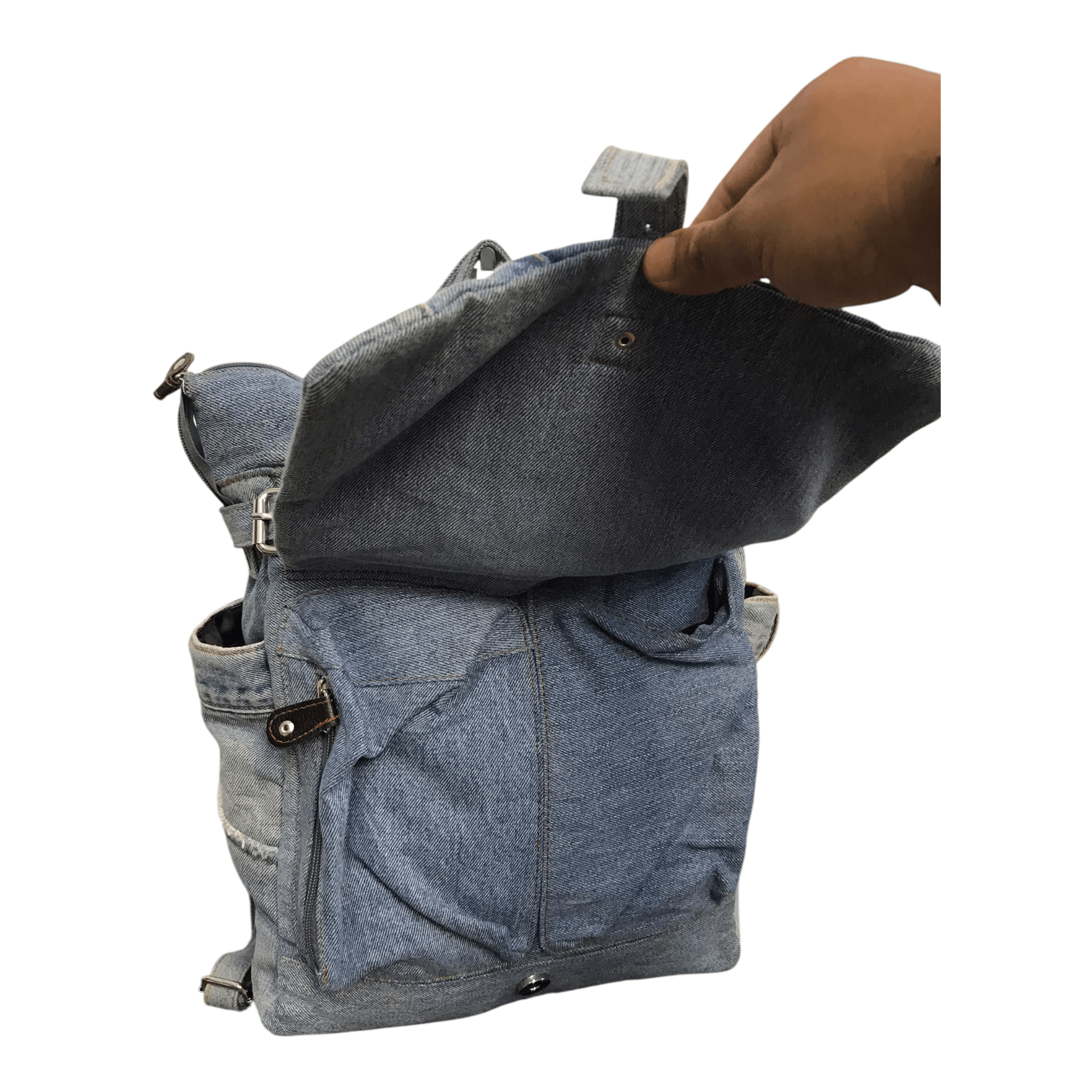 Hysteric Glamour × Japanese Brand × Seditionaries Denim rare Custom Bagpack Size ONE SIZE - 6 Thumbnail