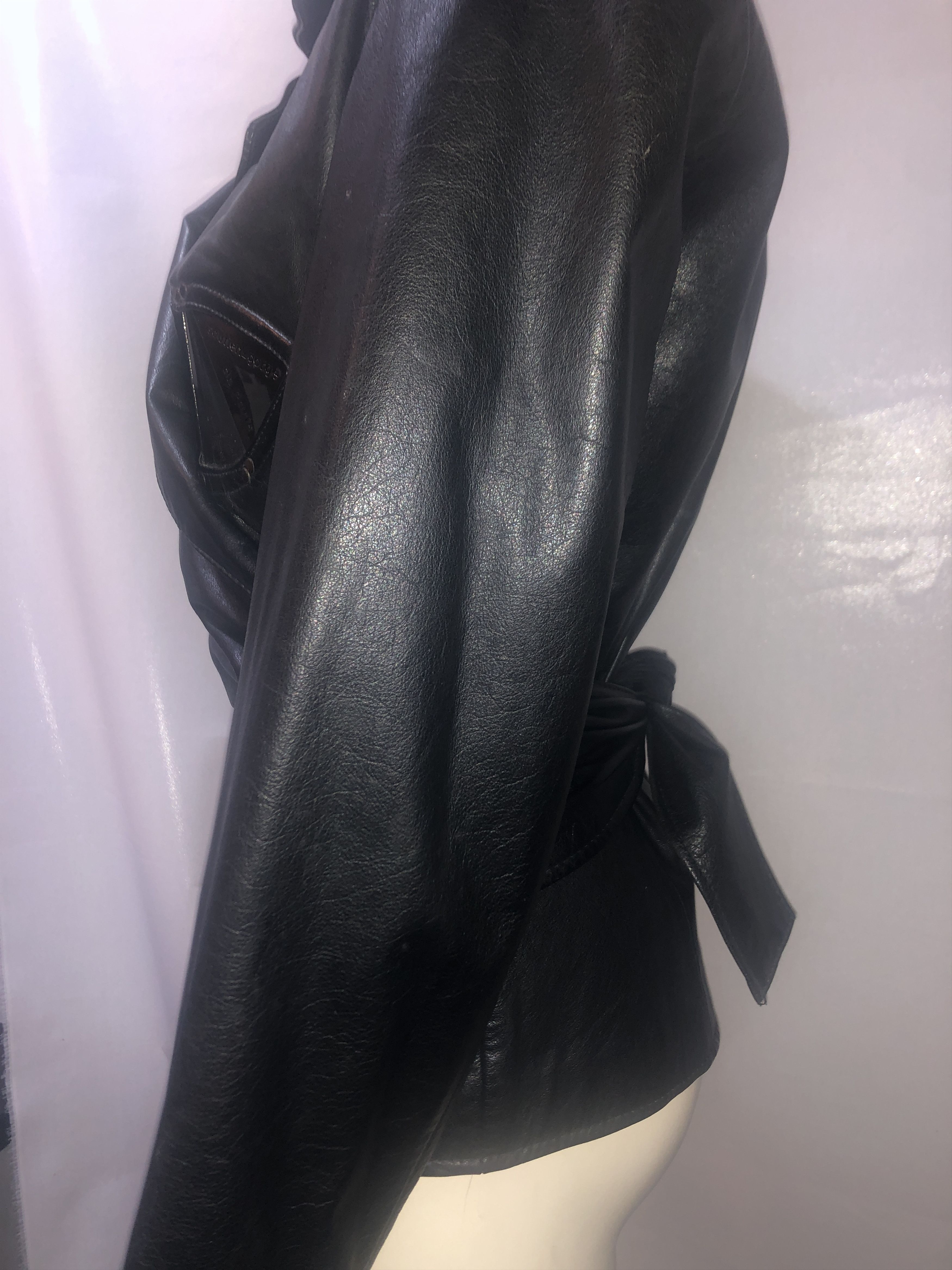 Calugi e Gianelli Metallic bra Bondage Leather Jacket Size L / US 10 / IT 46 - 11 Thumbnail