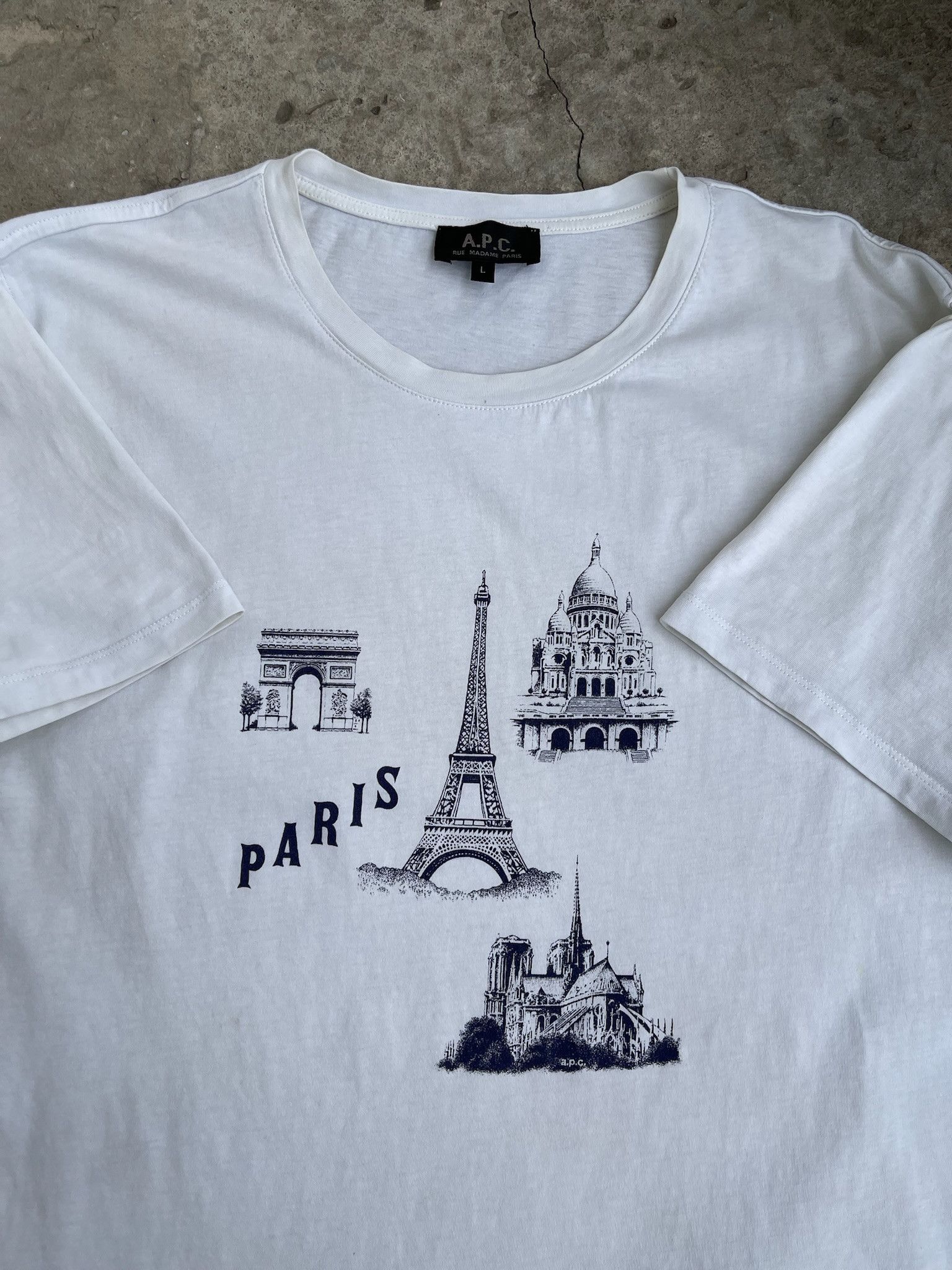 A.P.C. A.P.C. Paris T-Shirt eiffel tower Size US L / EU 52-54 / 3 - 1 Thumbnail