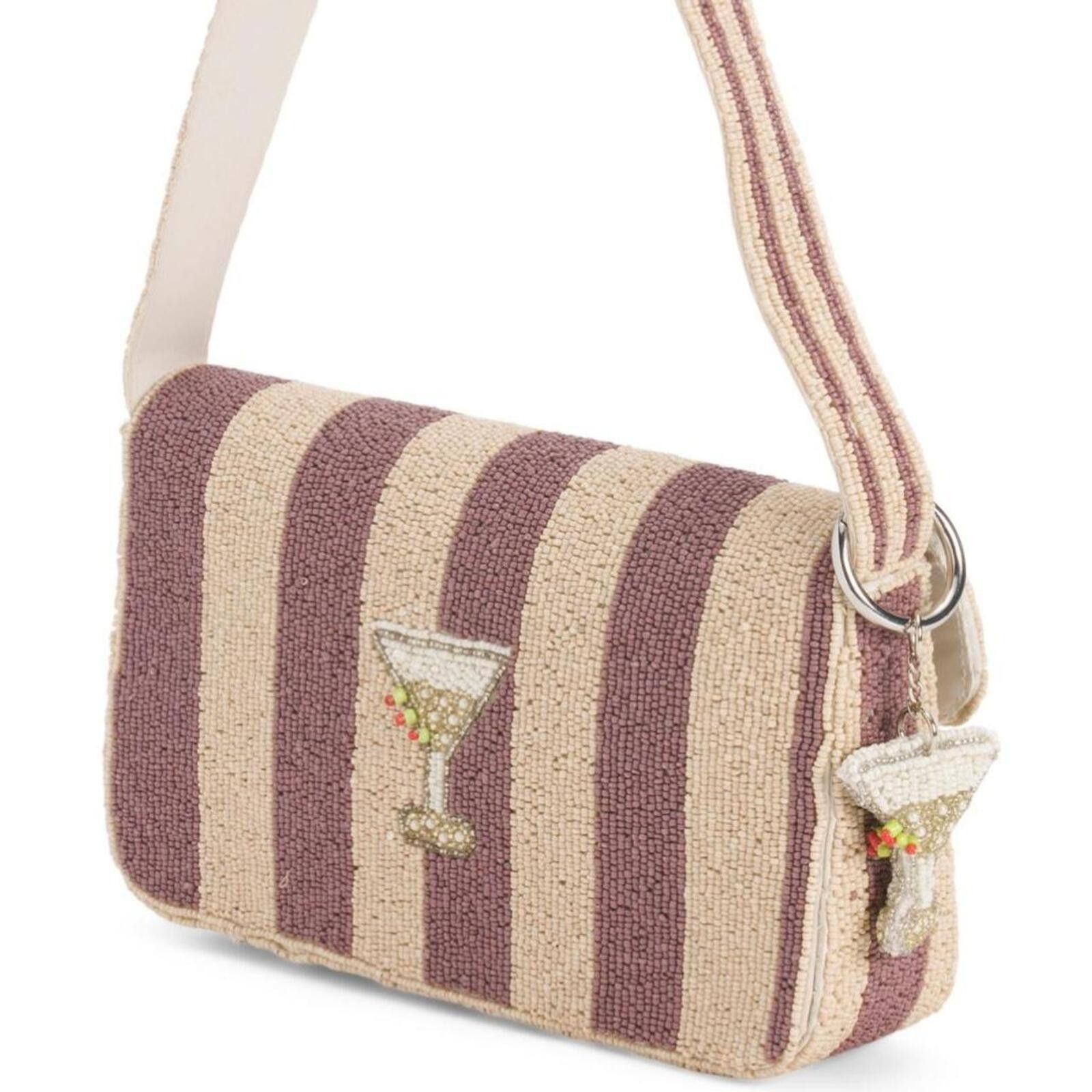 Marsell TikTok viral Multicoloured Beaded Bag Martini Olive Striped Size ONE SIZE - 5 Thumbnail
