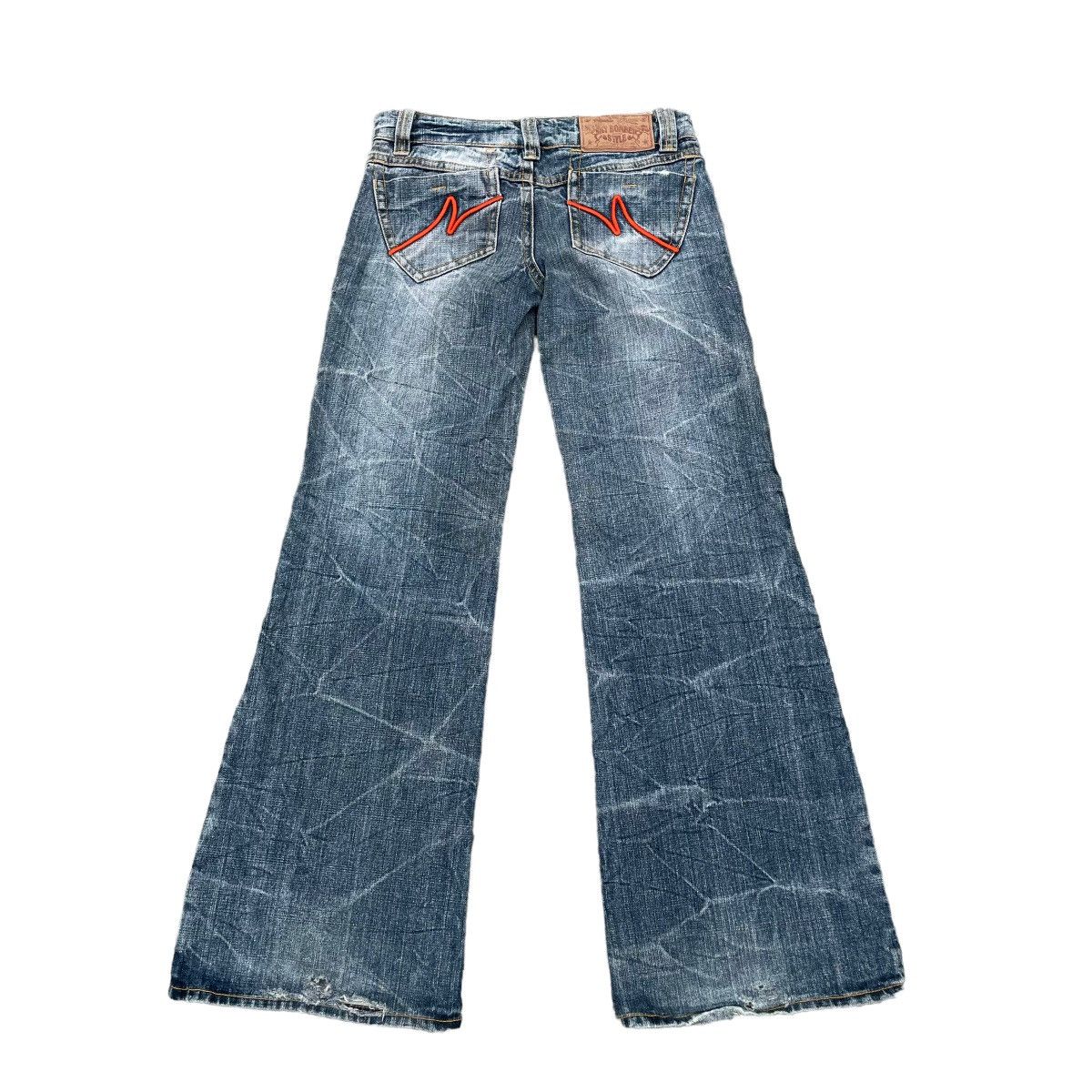 Hysteric Glamour 🇯🇵 SKY BOMBER WASHED FLARE DENIM PANTS Size 28" / US 6 / IT 42 - 2 Thumbnail