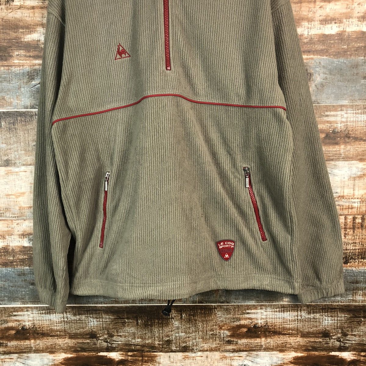 Le Coq Sportif × Vintage Le Coq Sportif vintage Green Sweatshirt #A2363 Size US L / EU 52-54 / 3 - 3 Thumbnail